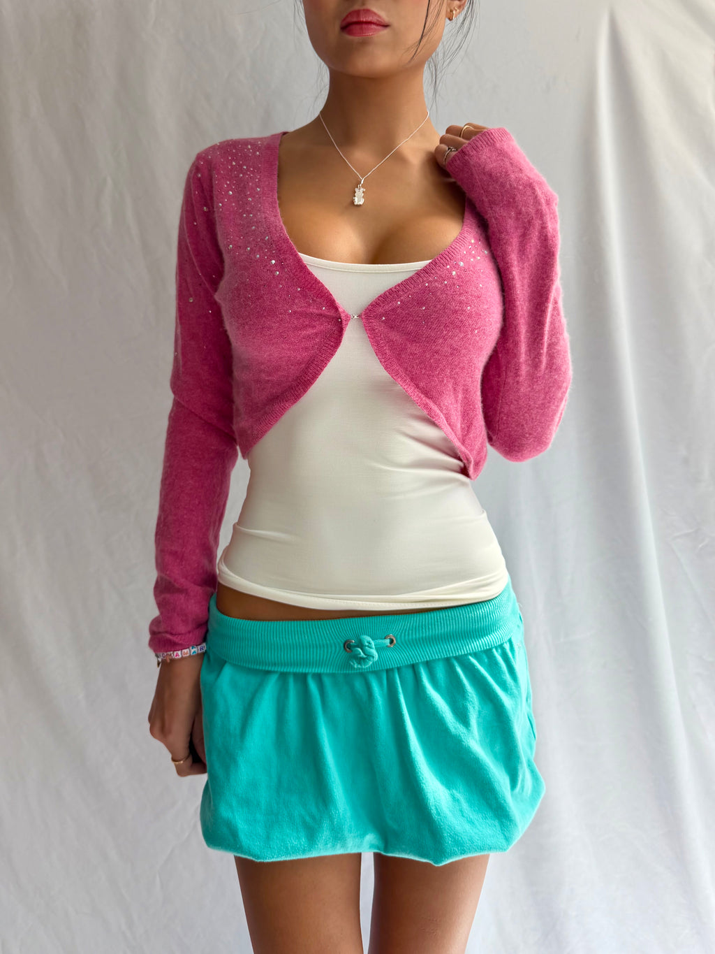 Vintage pink layering long sleeve top
