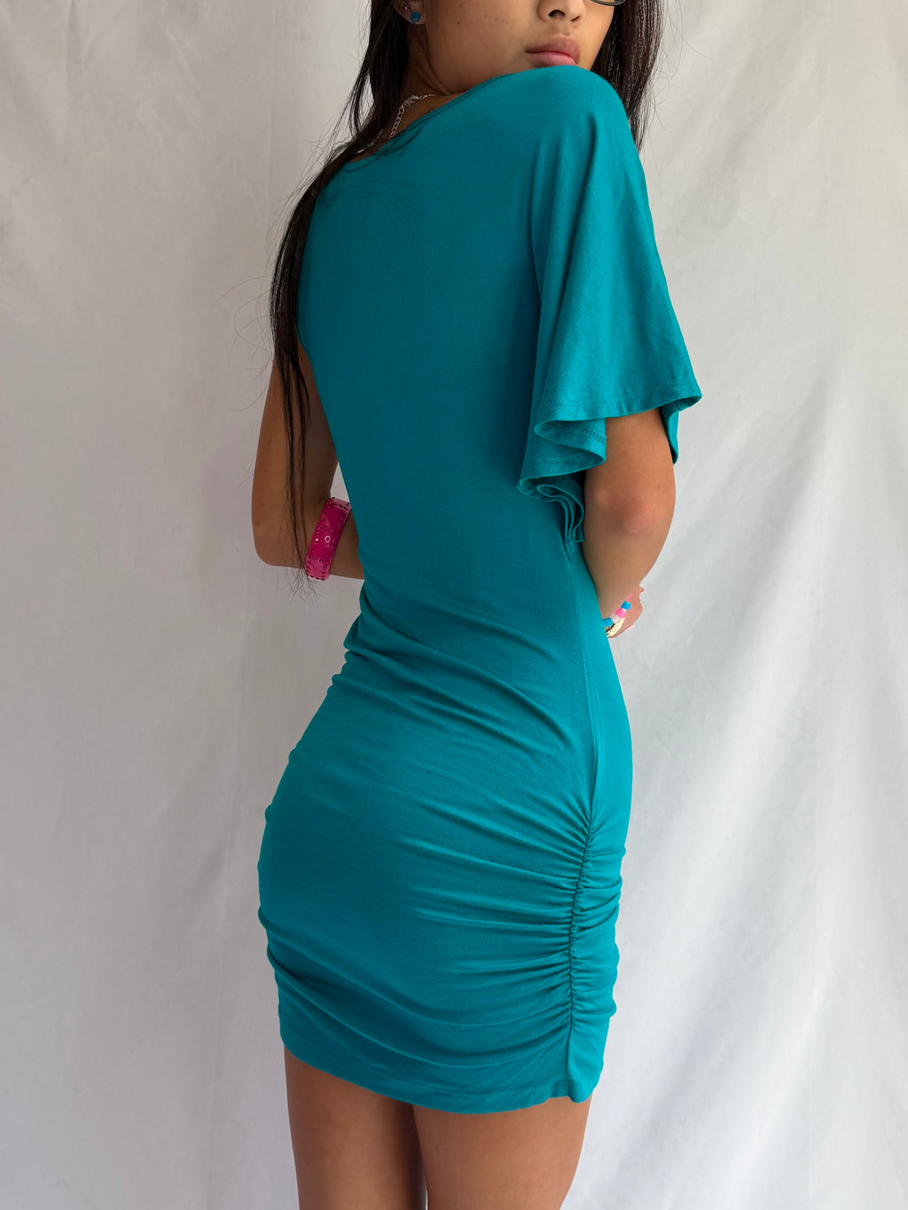 Vintage turquoise mini dress