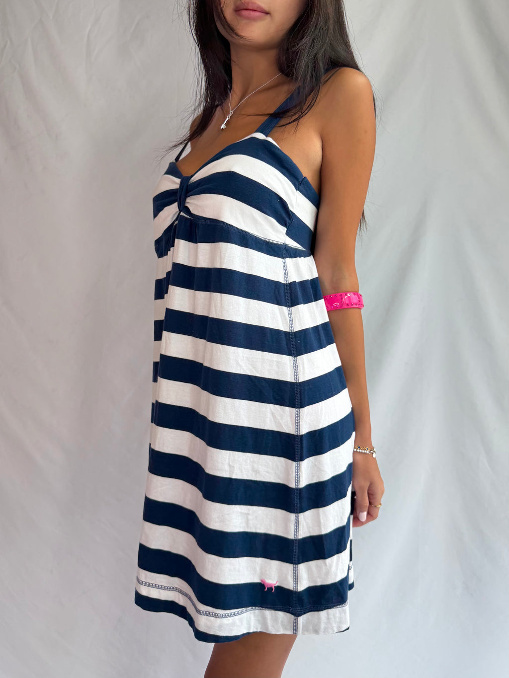 Vintage Victoria Secret navy stripe dress