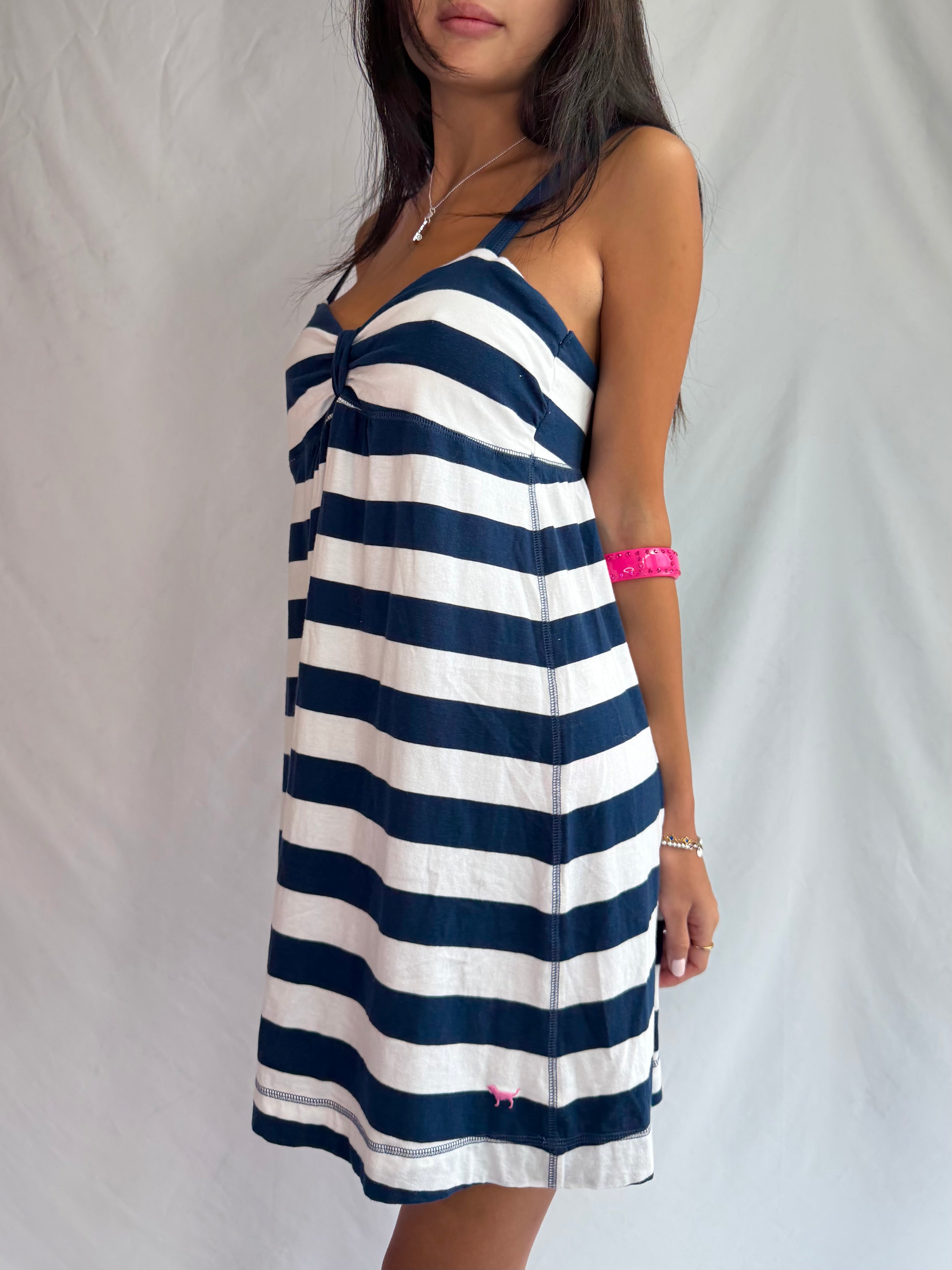 Vintage Victoria Secret navy stripe dress