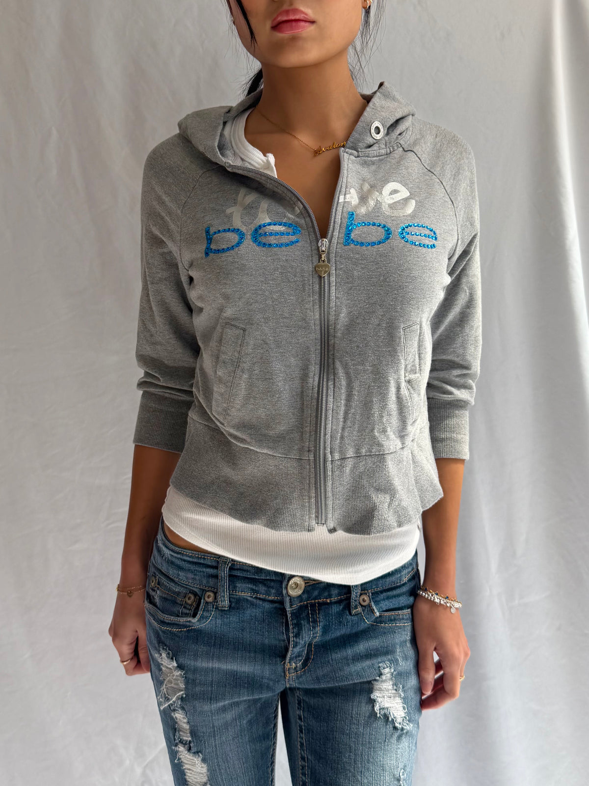 Vintage Bebe zip up hoodie jacket