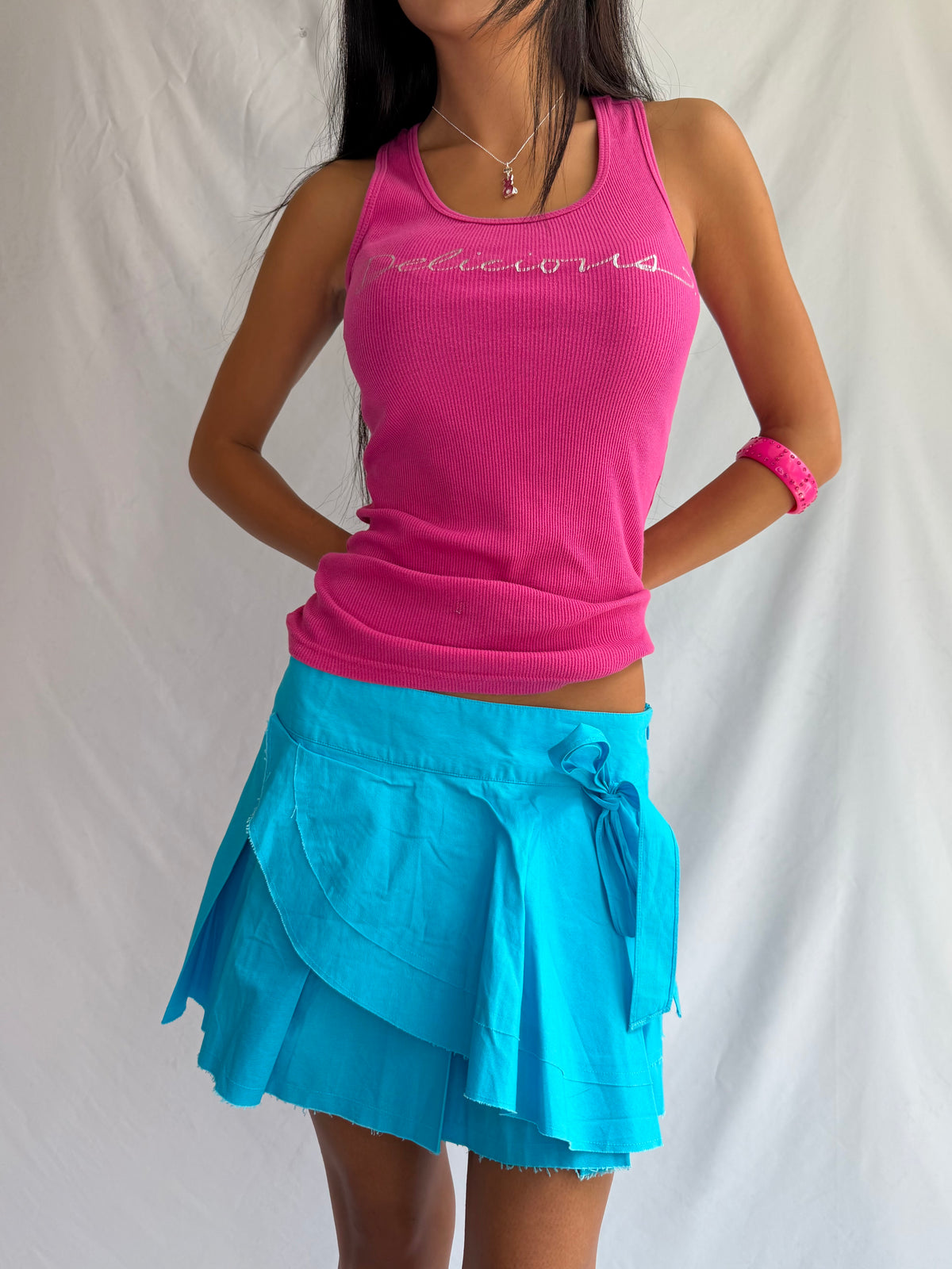 Vintage ELLE Paris wrap mini skirt
