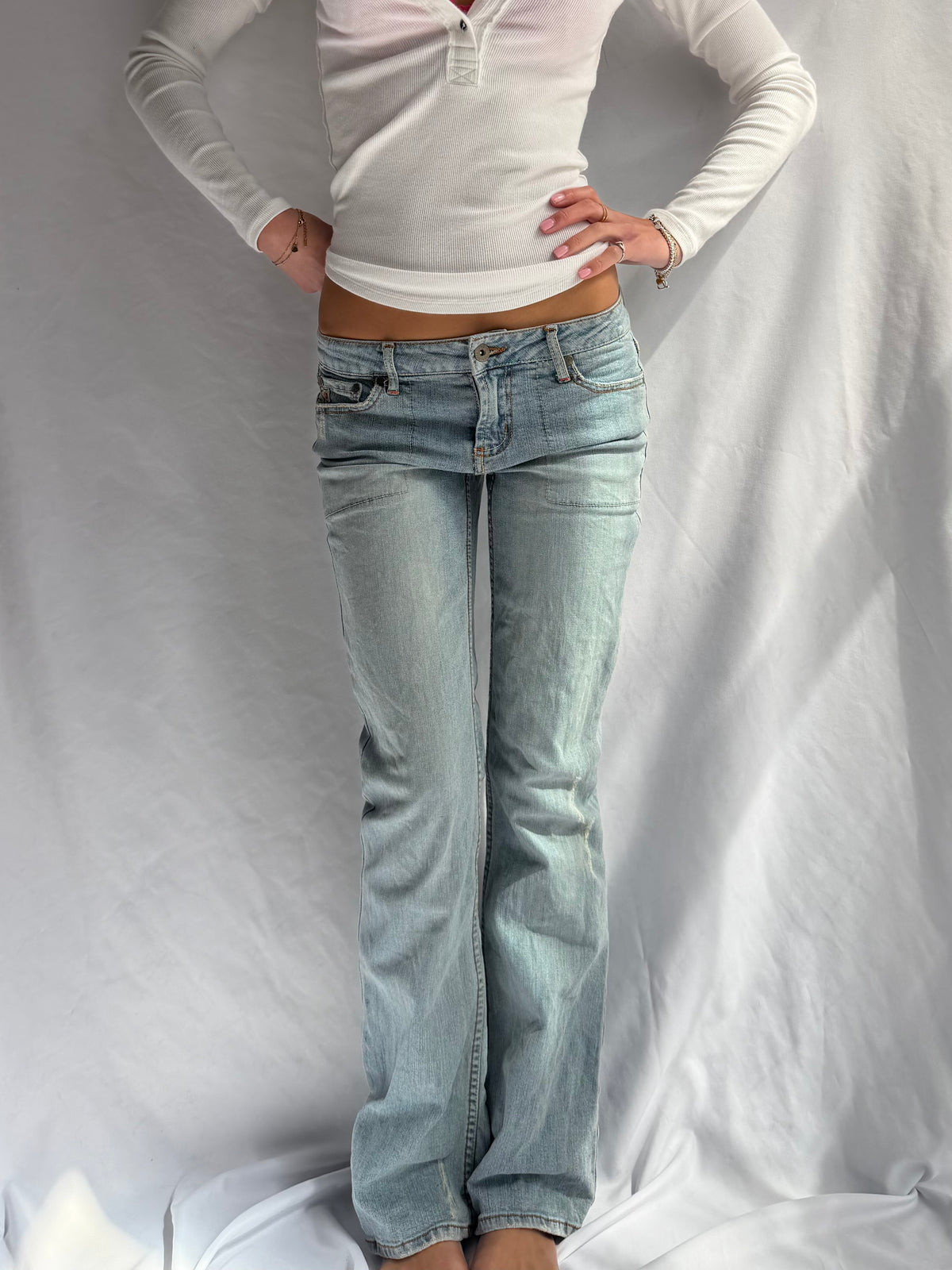 Vintage low rise flare jeans