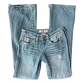 Vintage low rise flare ripped jeans
