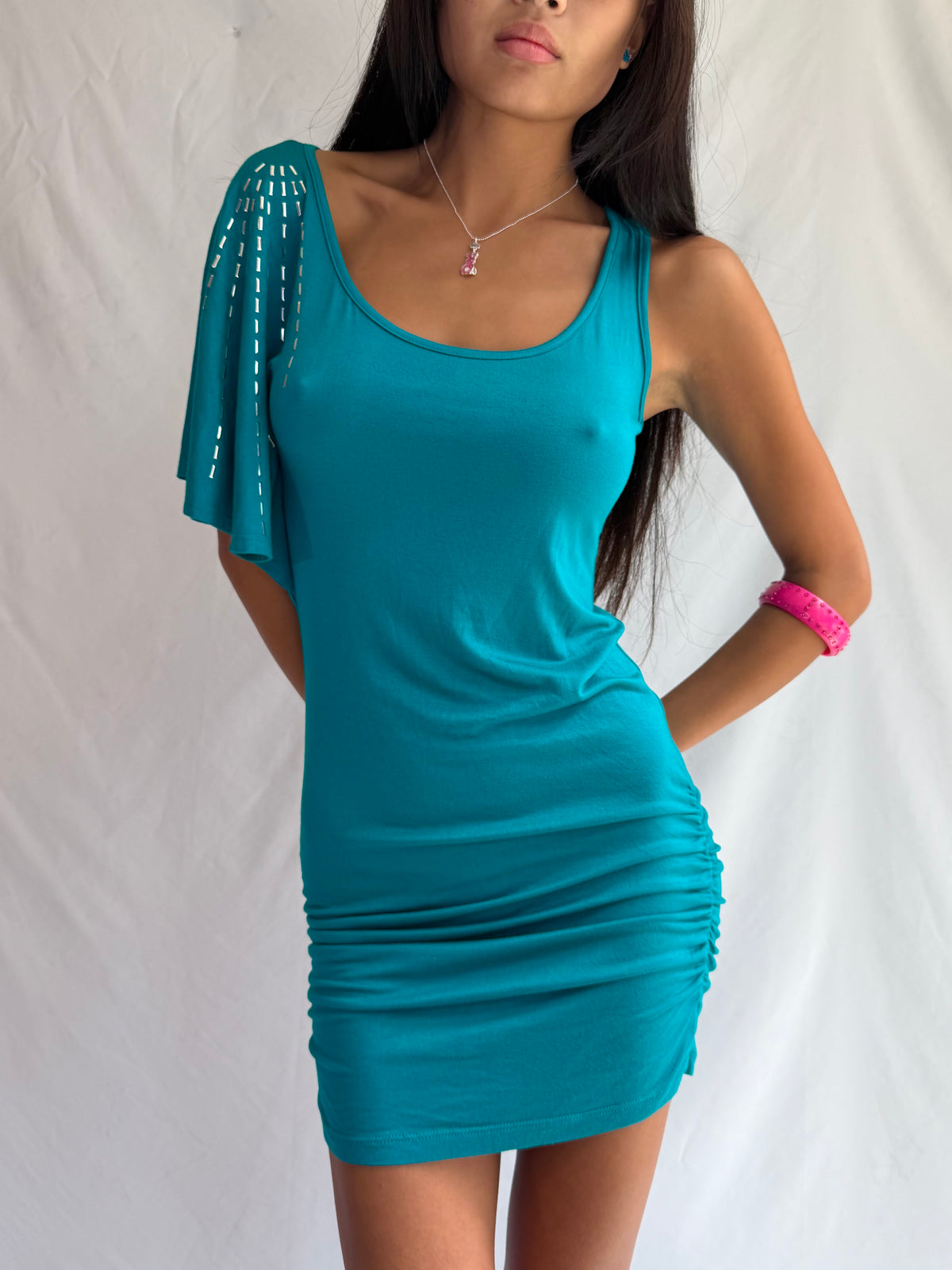 Vintage turquoise mini dress