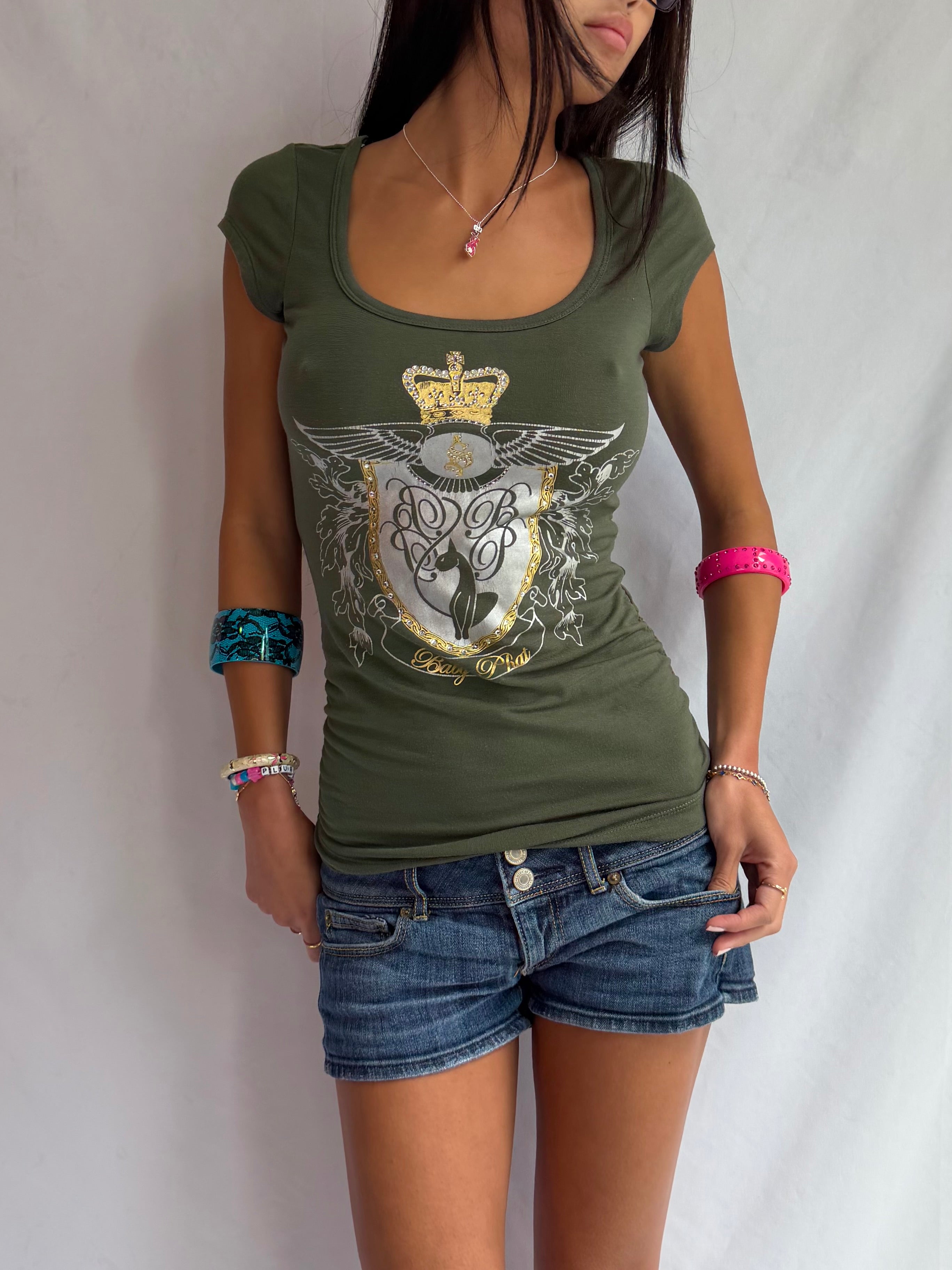 Vintage Baby Phat rhinestone top