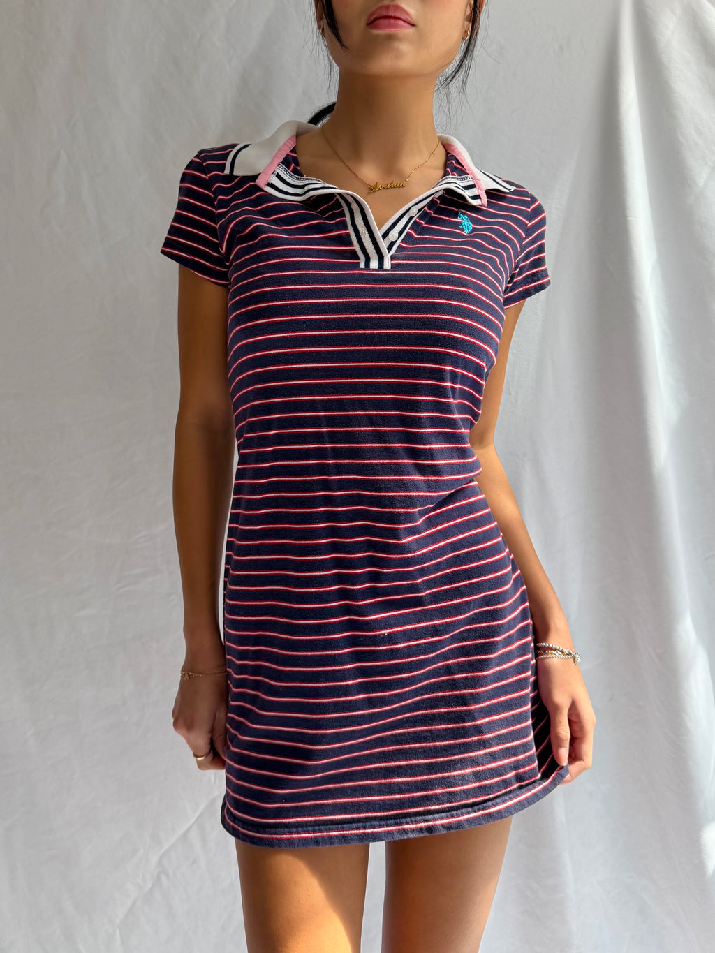 Vintage U.S. Polo Assn. striped mini dress