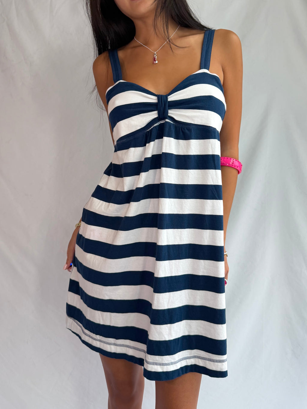 Vintage Victoria Secret navy stripe dress