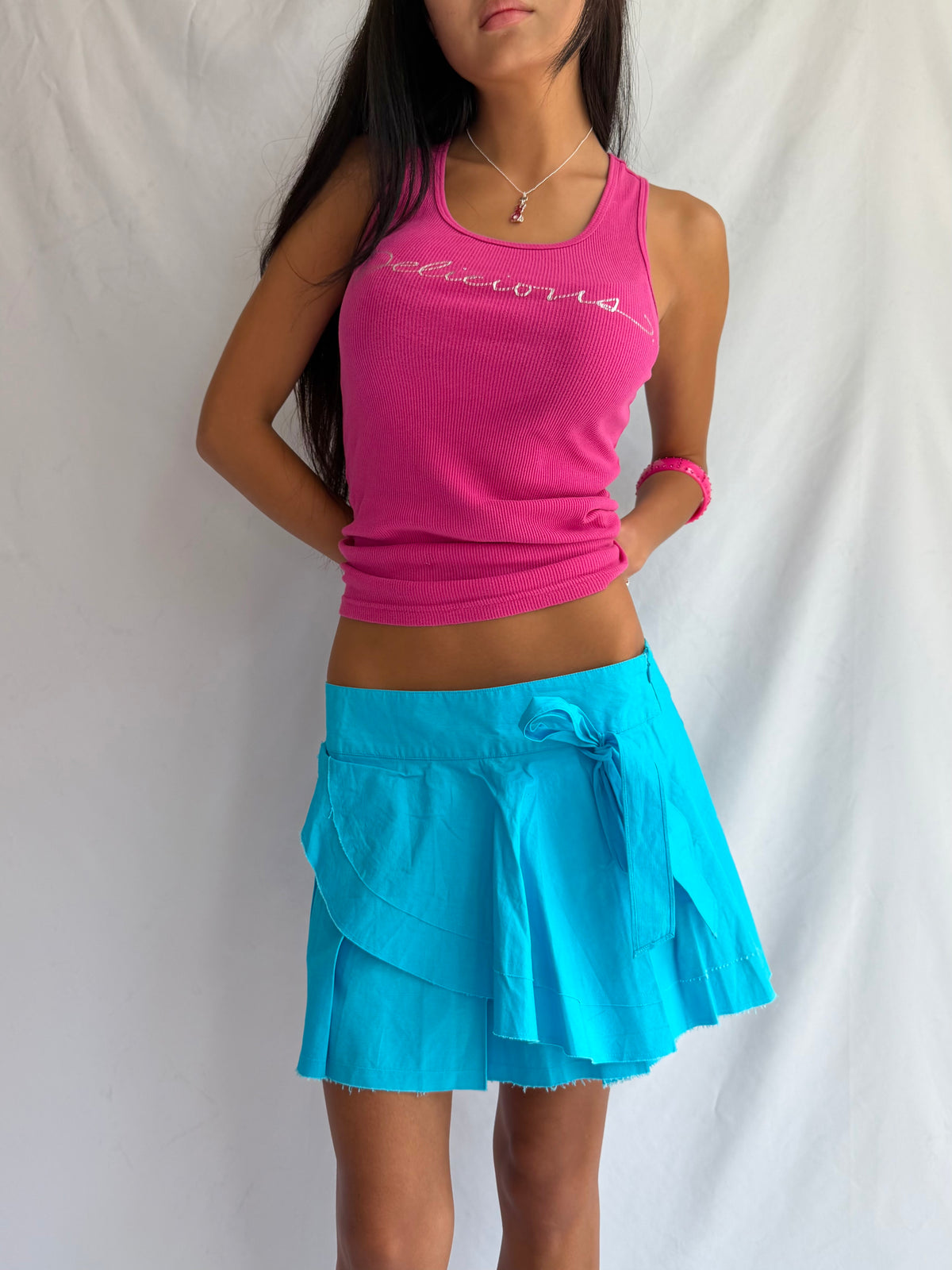 Vintage ELLE Paris wrap mini skirt