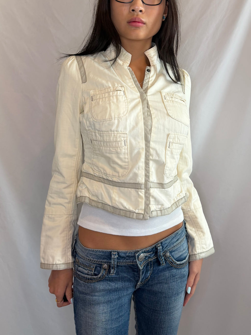 Vintage Free People cream jacket
