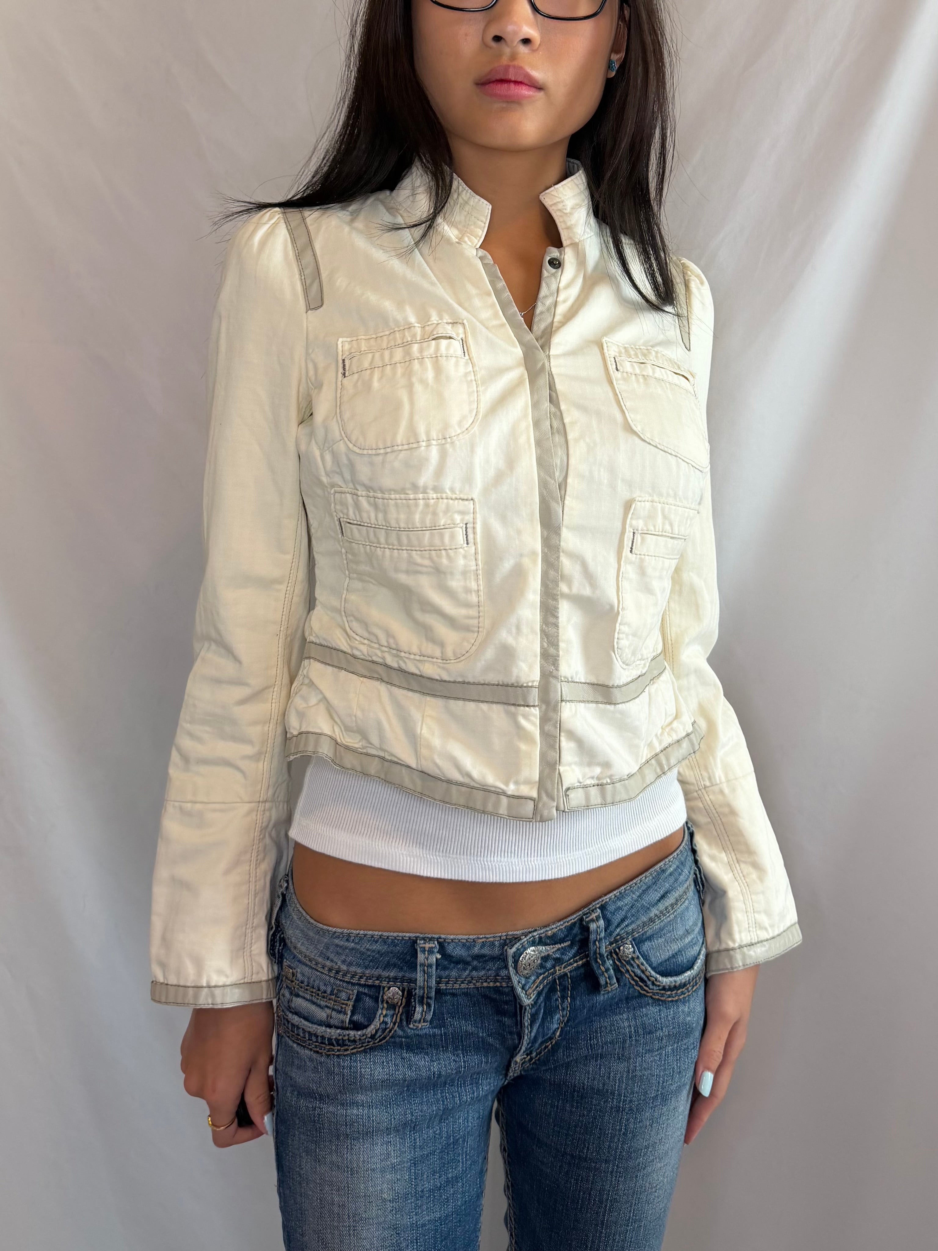 Vintage Free People cream jacket