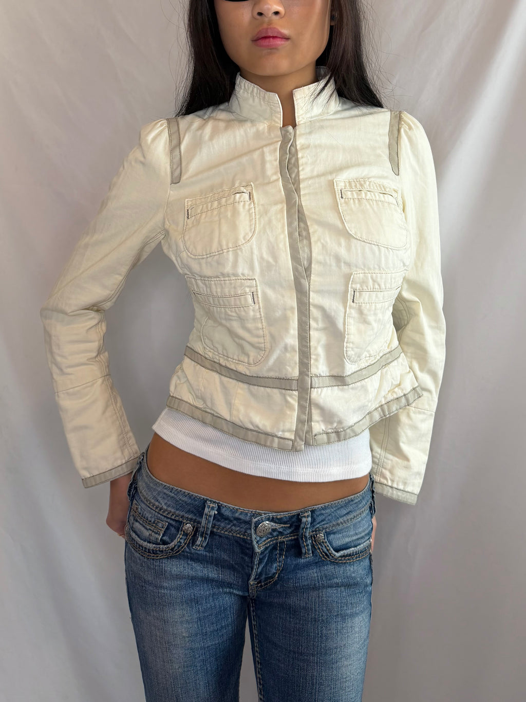Vintage Free People cream jacket
