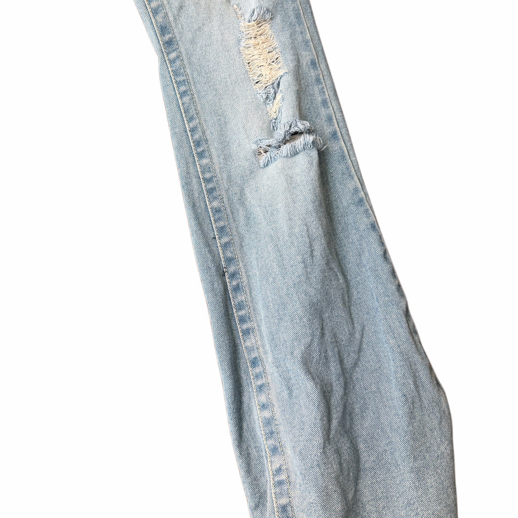 Vintage low rise flare ripped jeans