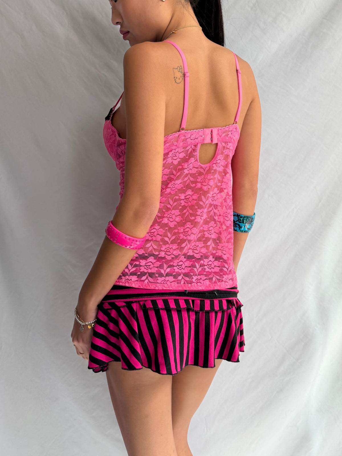 Vintage pink bustier corset top