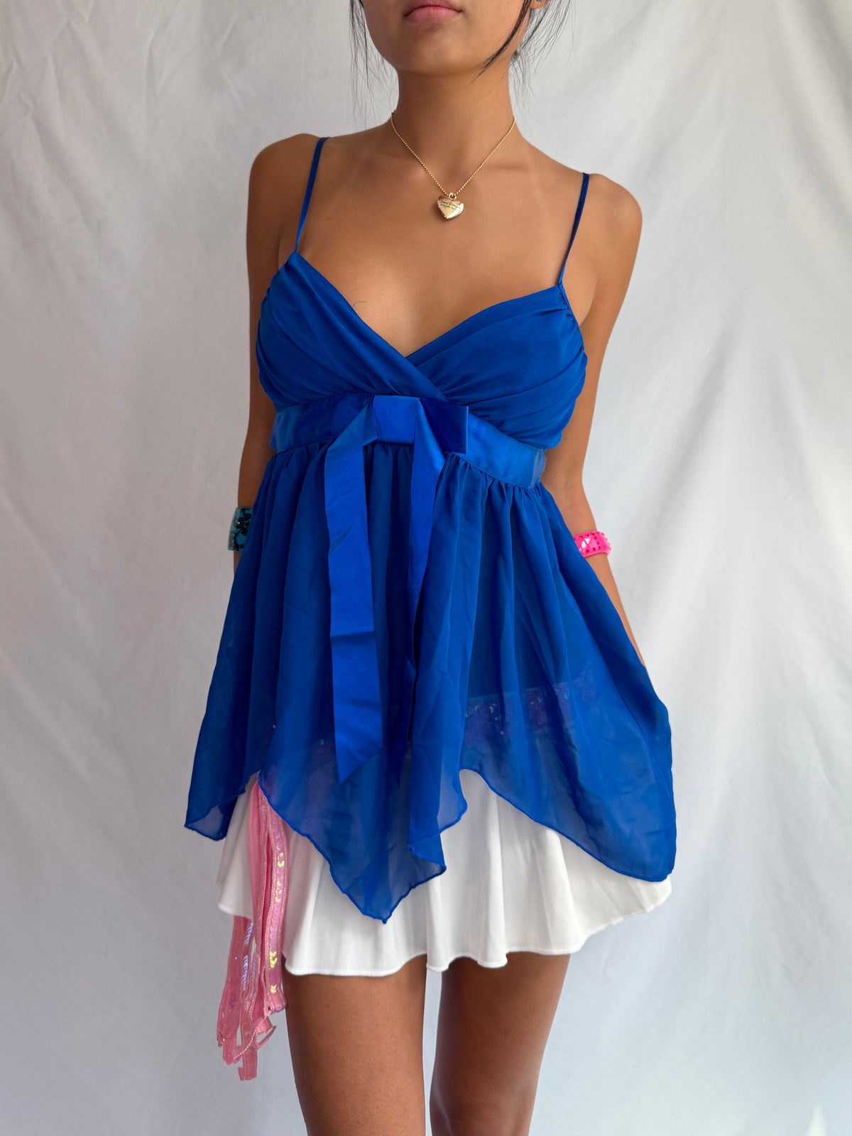 Vintage royal blue babydoll cami
