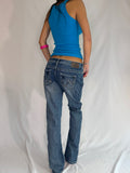 vintage low rise flare jeans 𐙚 ‧₊˚ ⋅