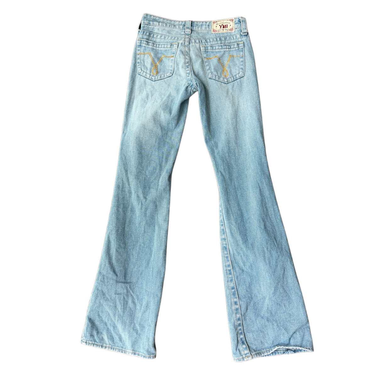 Vintage low rise flare ripped jeans