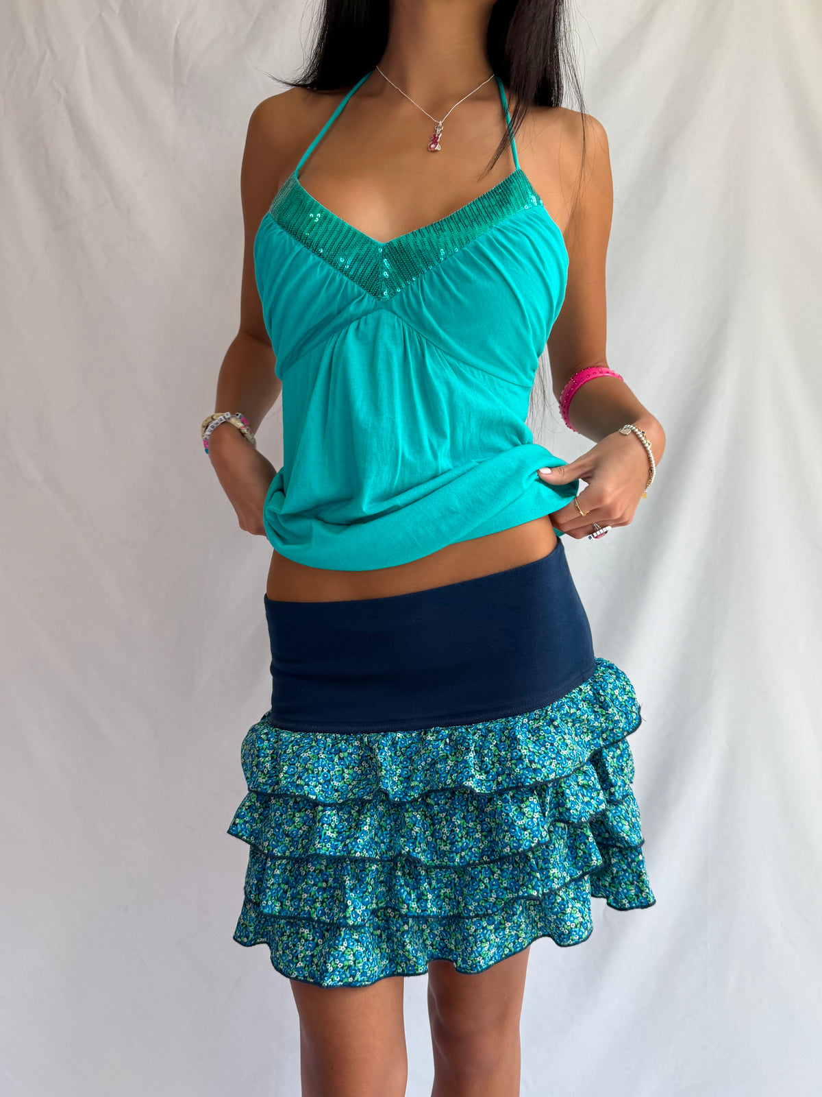 Vintage Victoria Secret floral mini skirt