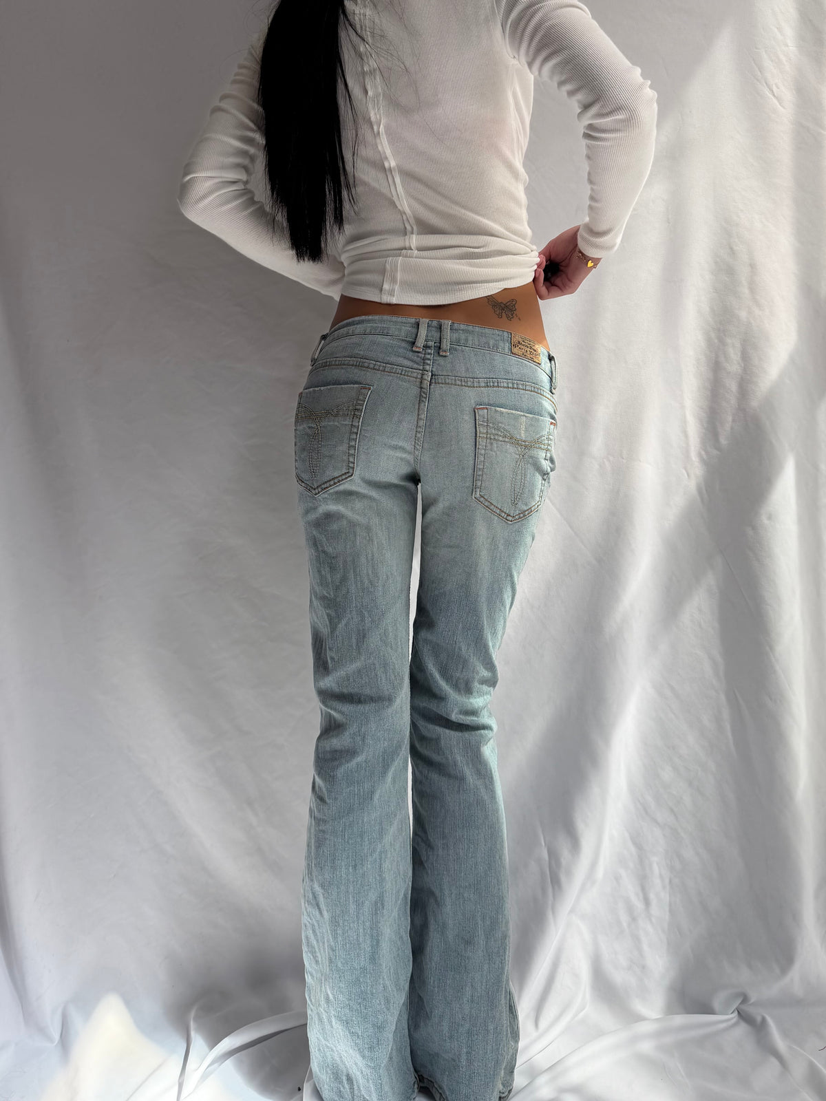 Vintage low rise flare jeans