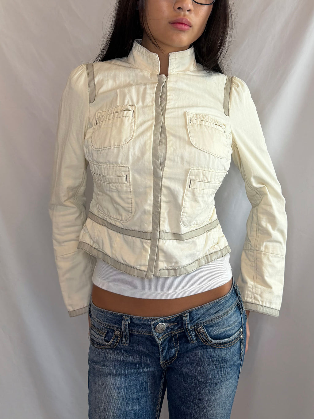Vintage Free People cream jacket