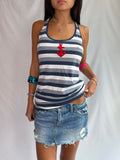 Vintage RARE Victoria Secret anchor stripe tank top