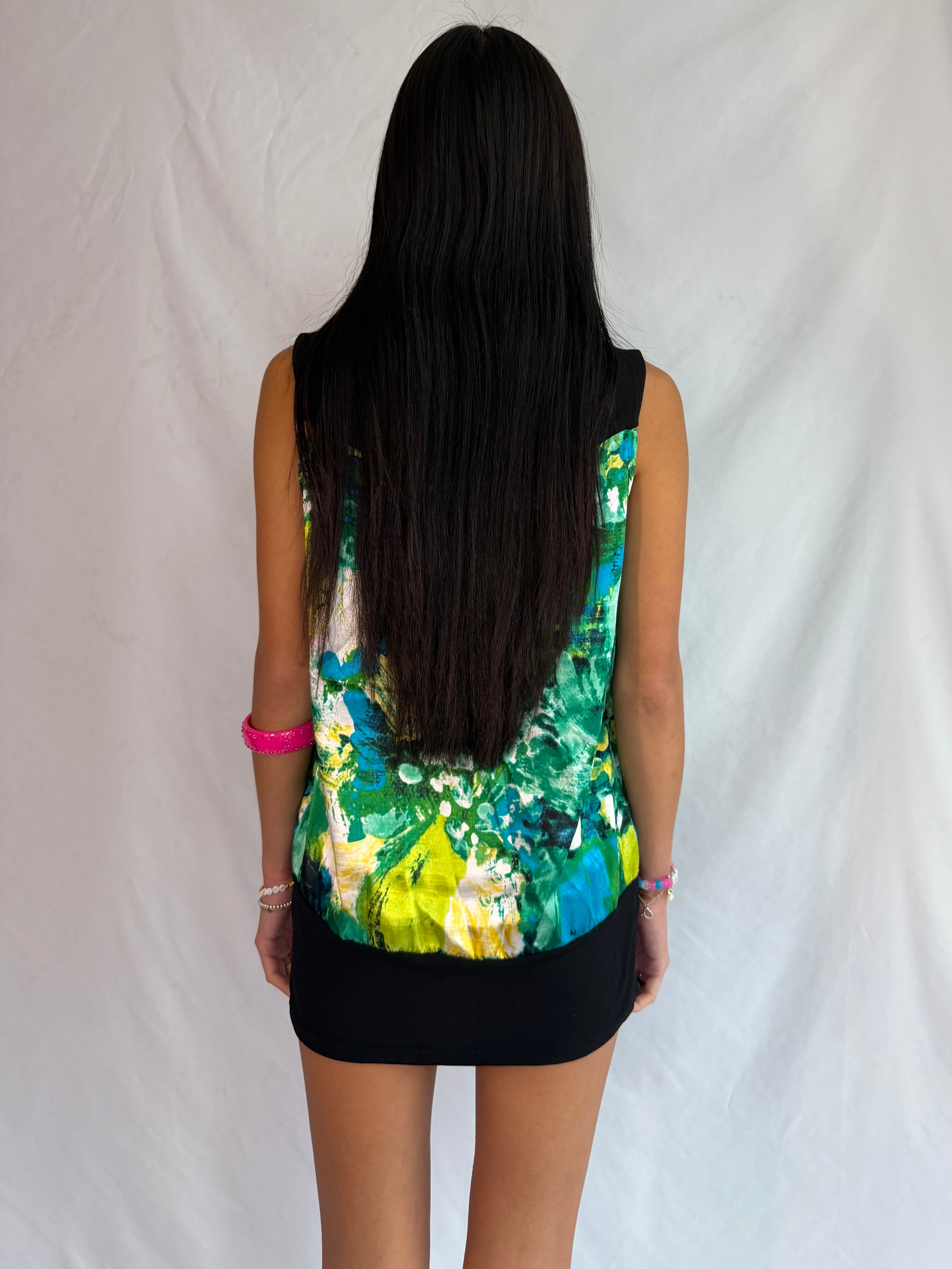 vintage green mini dress ⊹ ࣪ ˖