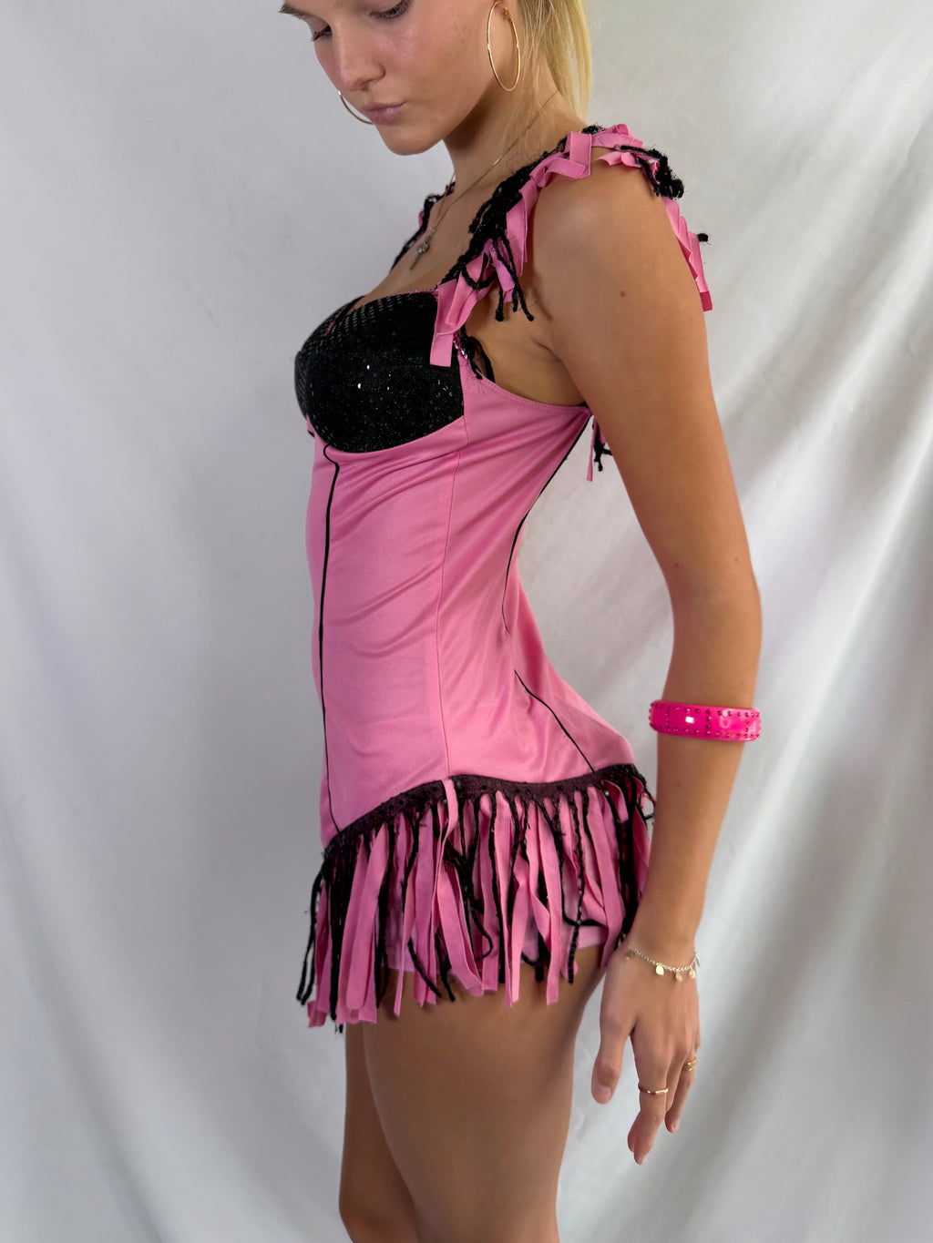Vintage pink cabaret costume dress