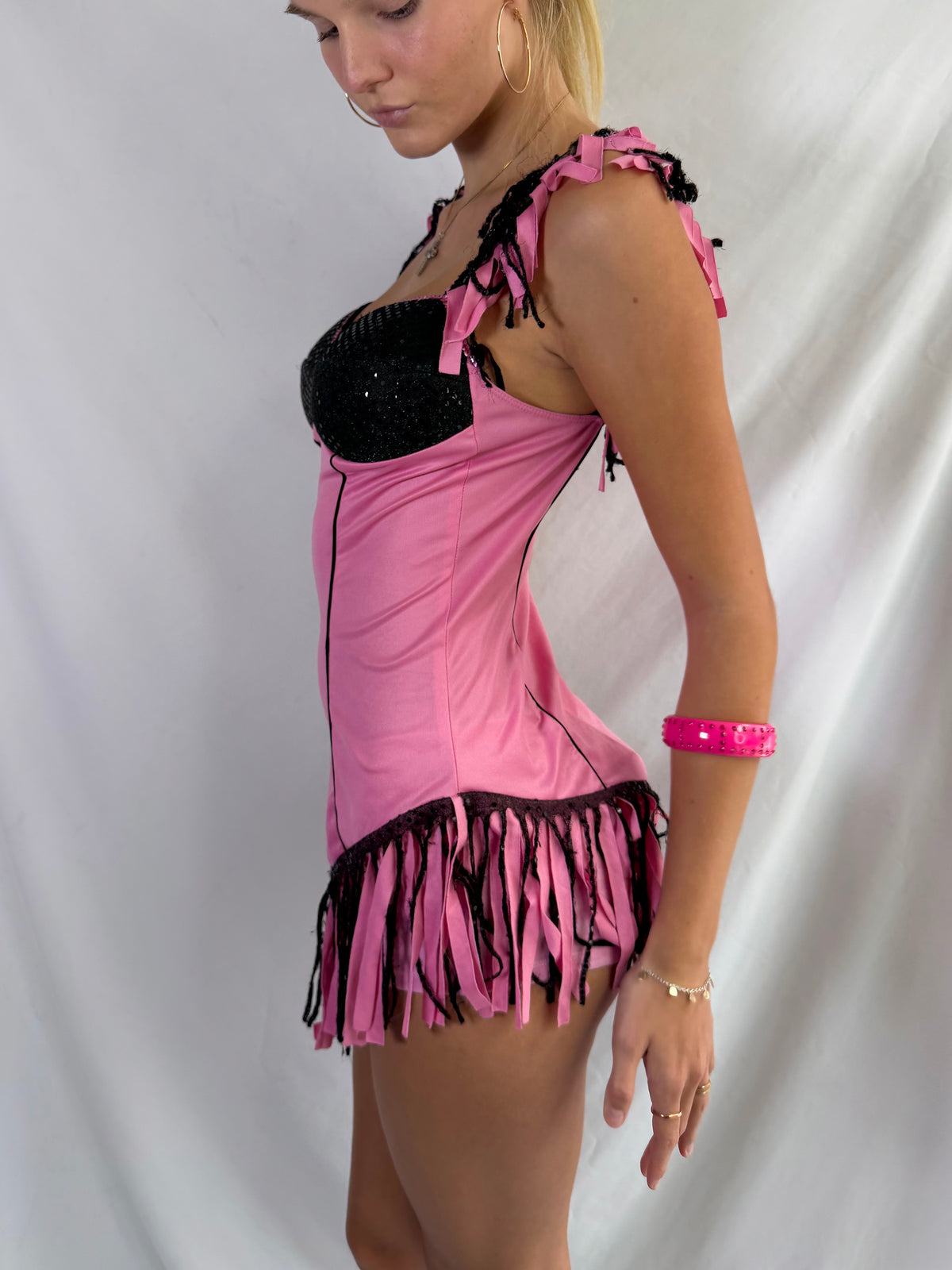 Vintage pink cabaret costume dress