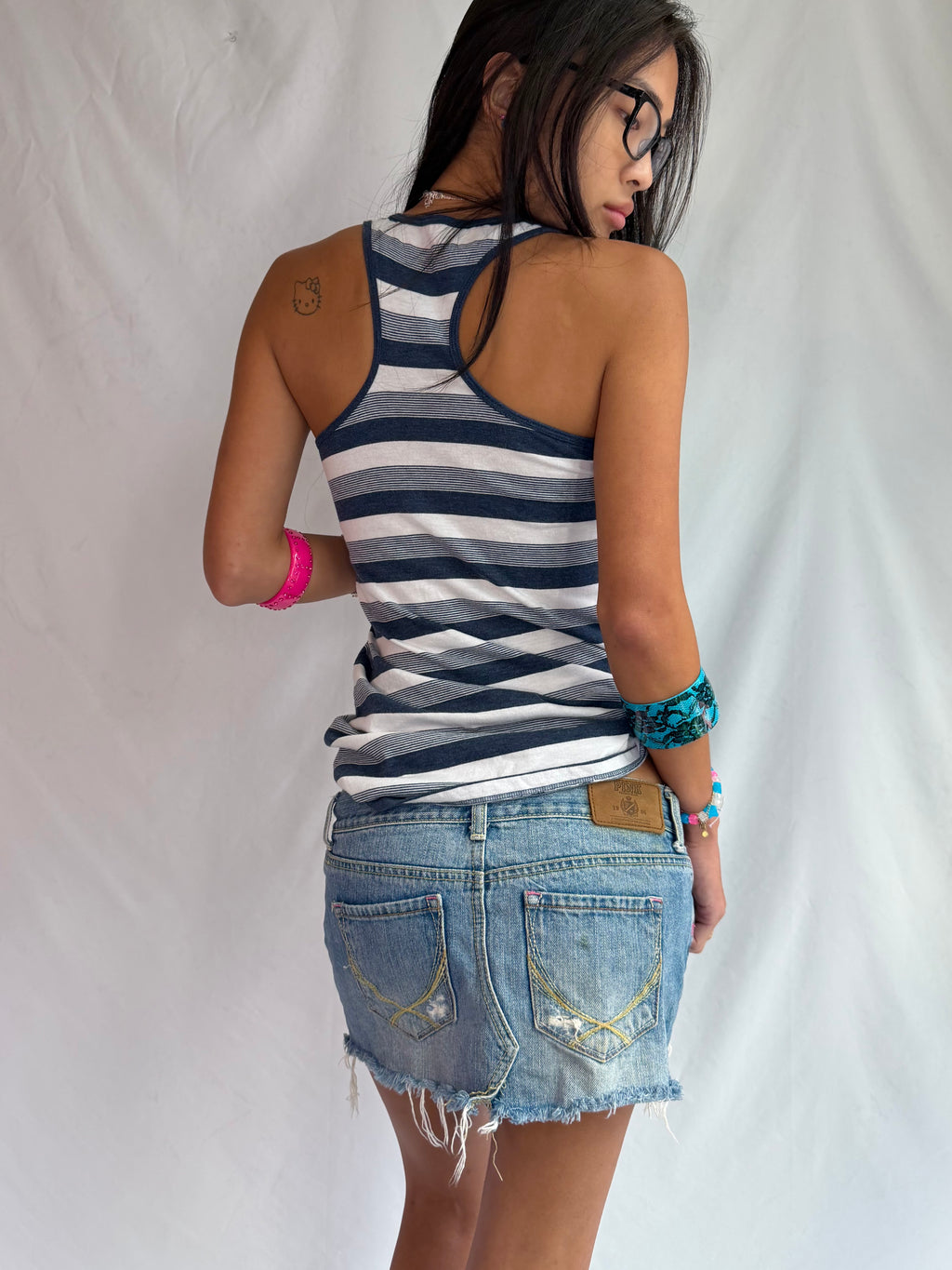 Vintage RARE Victoria Secret anchor stripe tank top