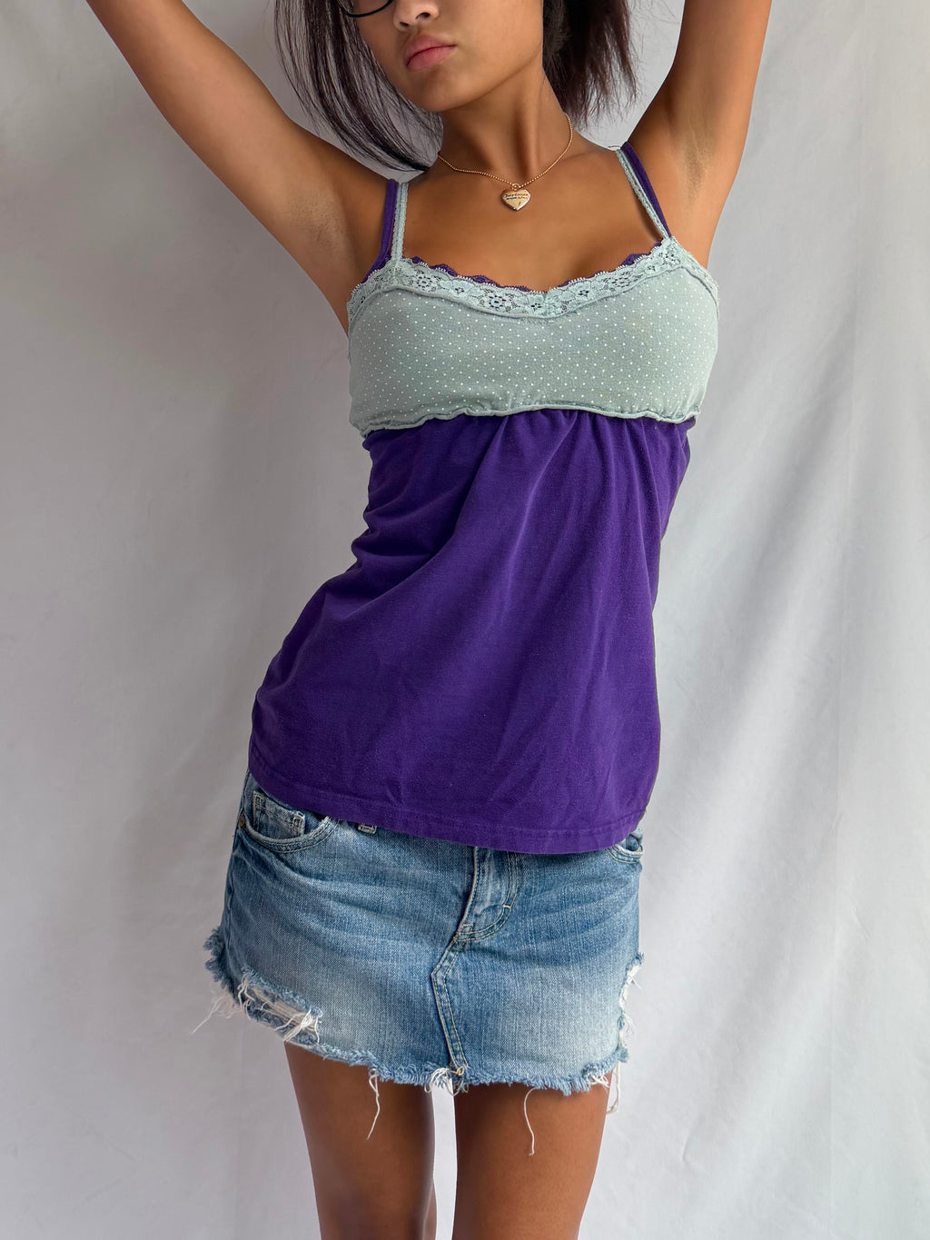 Vintage purple double tank top
