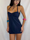 Vintage Victoria’s Secret navy halter mini dress