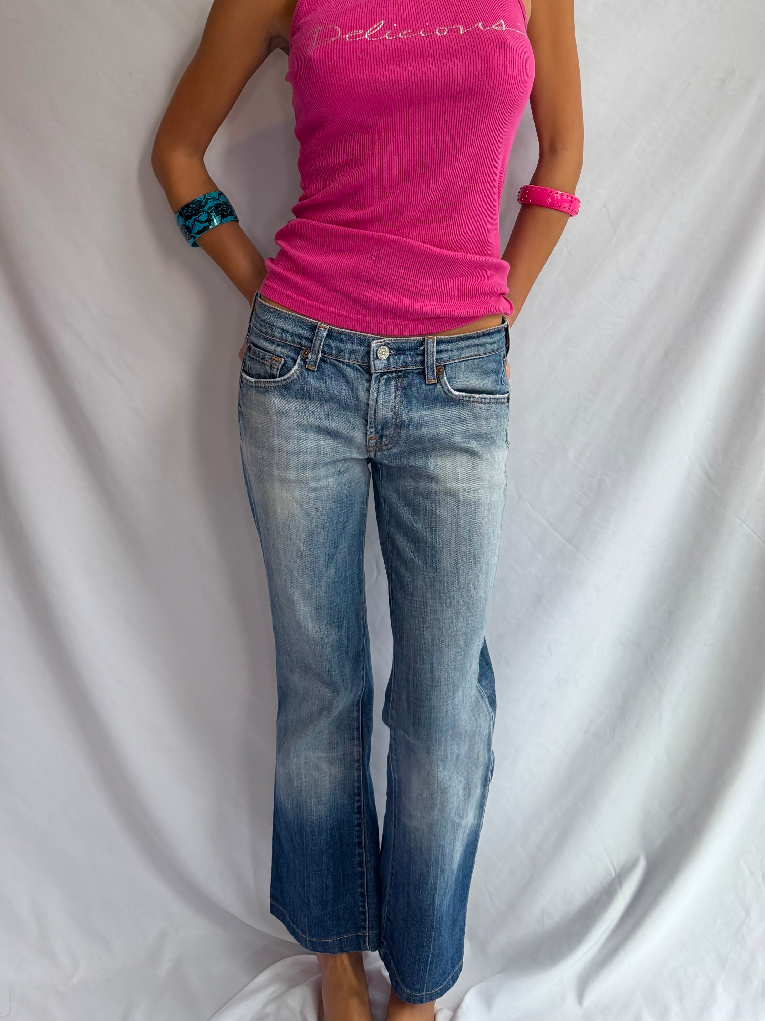 Vintage low rise flare jeans