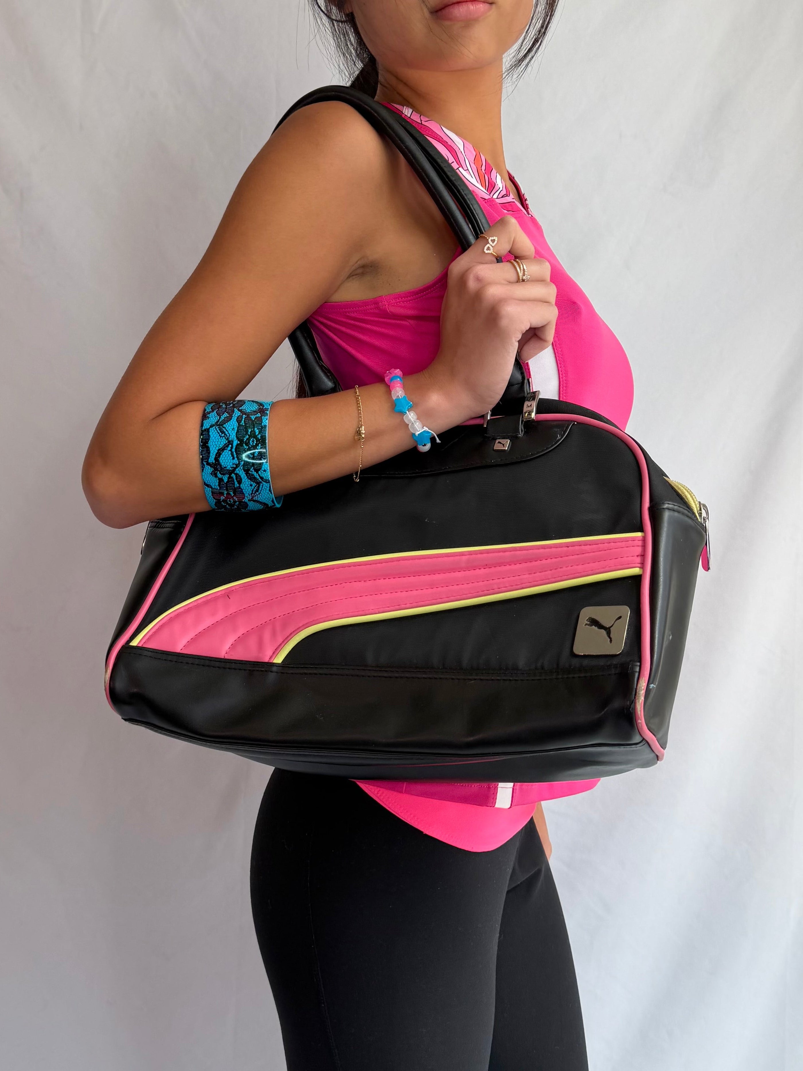 Vintage Puma leather shoulder bag