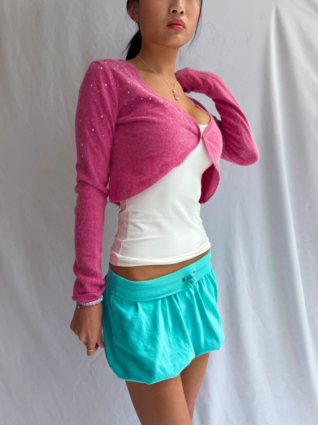 Vintage pink layering long sleeve top