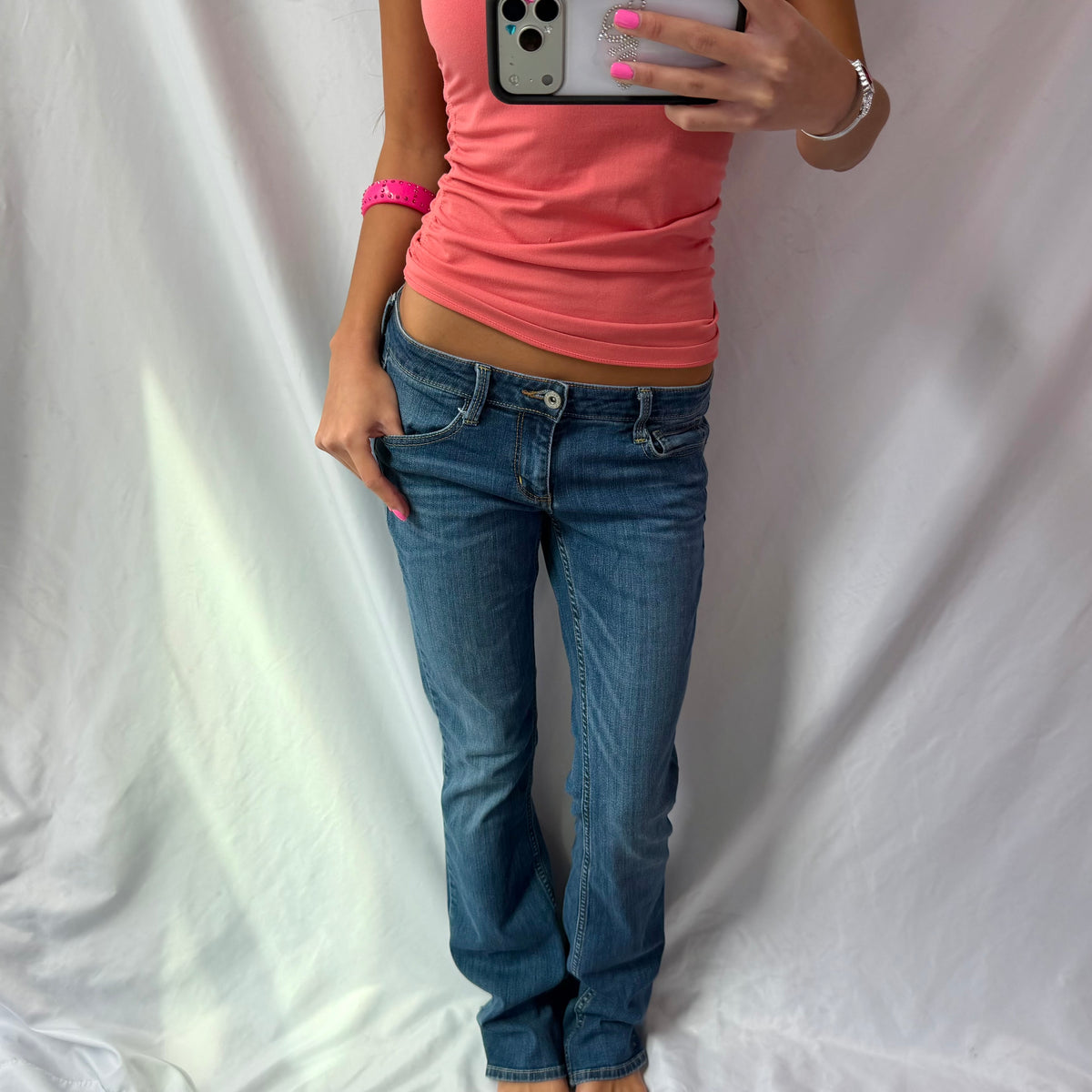 Vintage low rise bootcut jeans