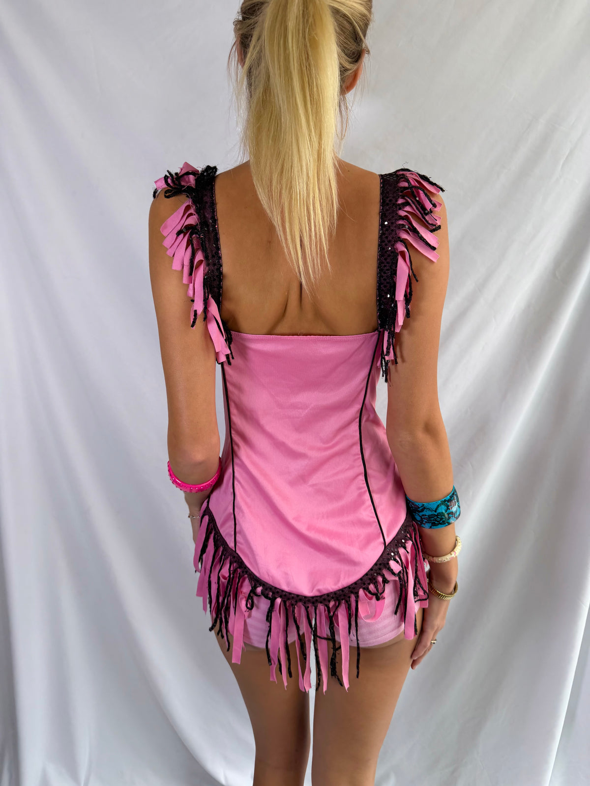 Vintage pink cabaret costume dress