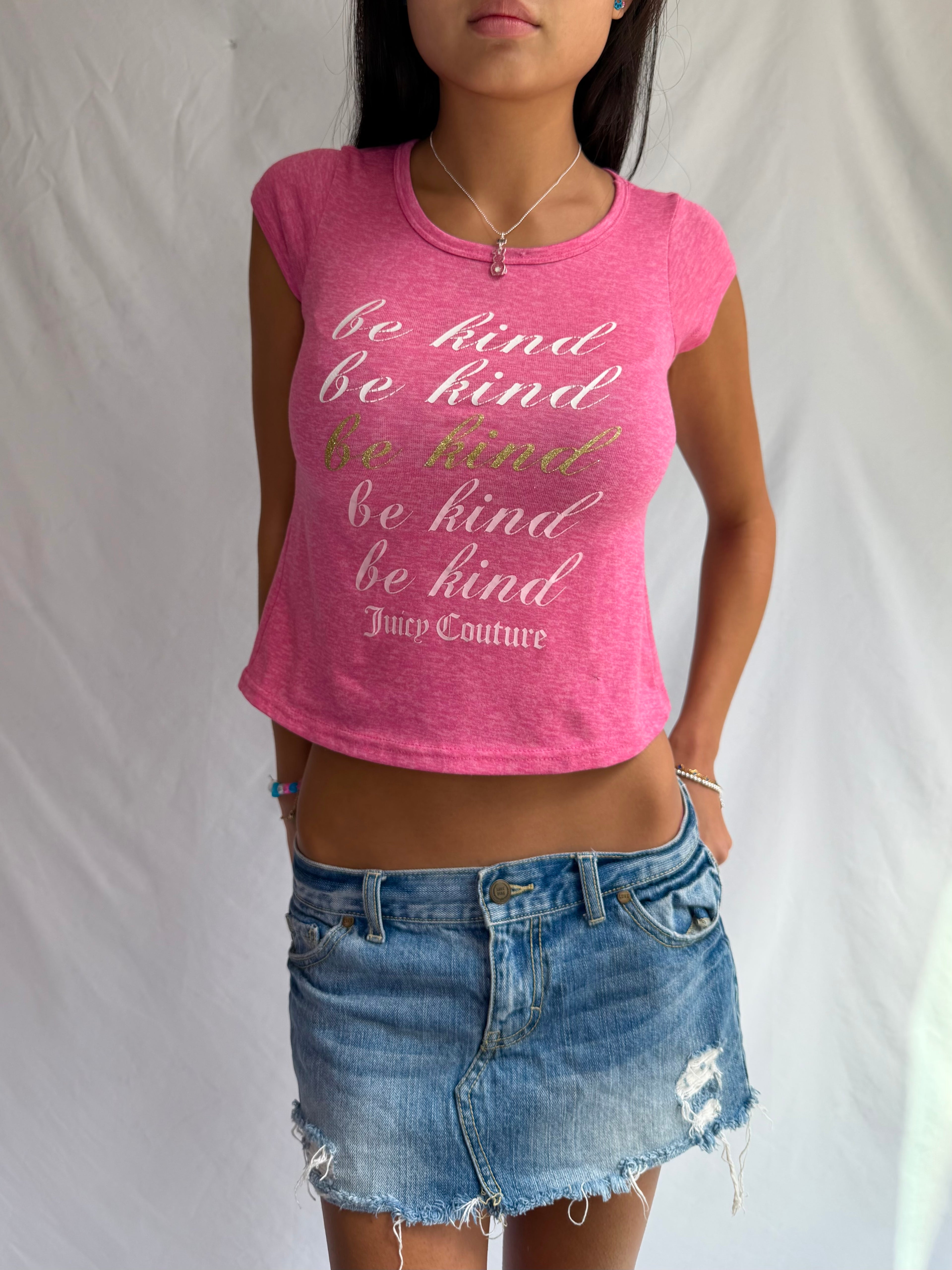 Vintage Juicy Couture pink baby tee
