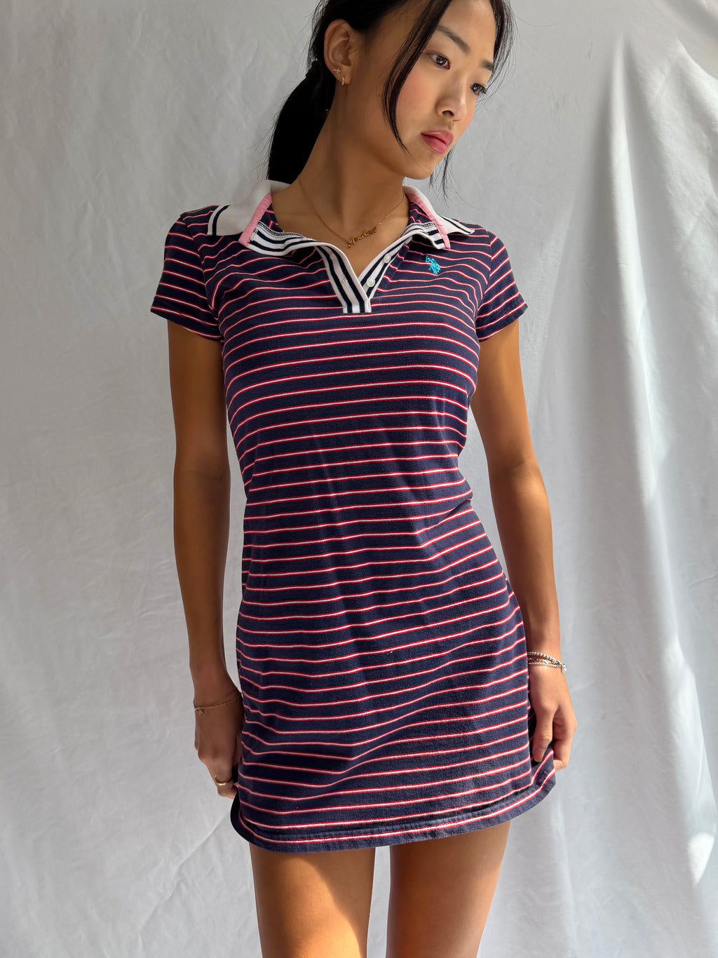 Vintage U.S. Polo Assn. striped mini dress