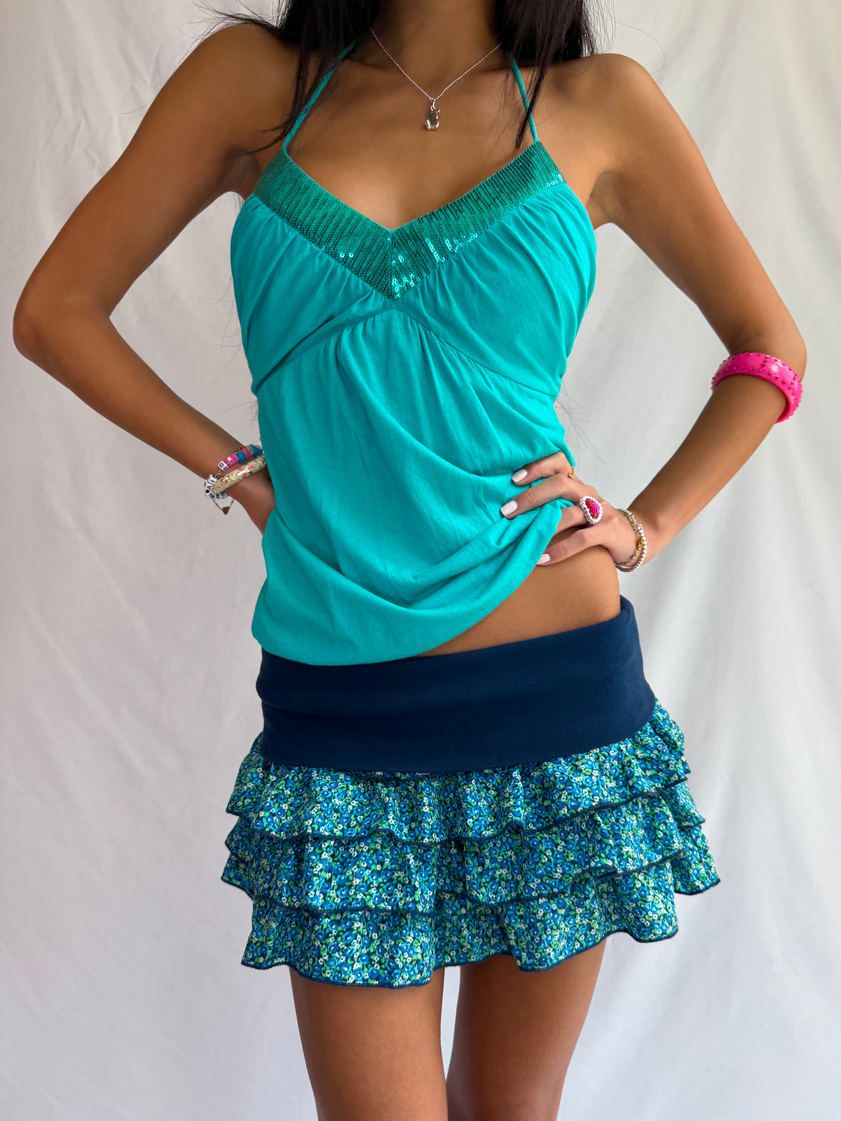 Vintage Victoria Secret floral mini skirt