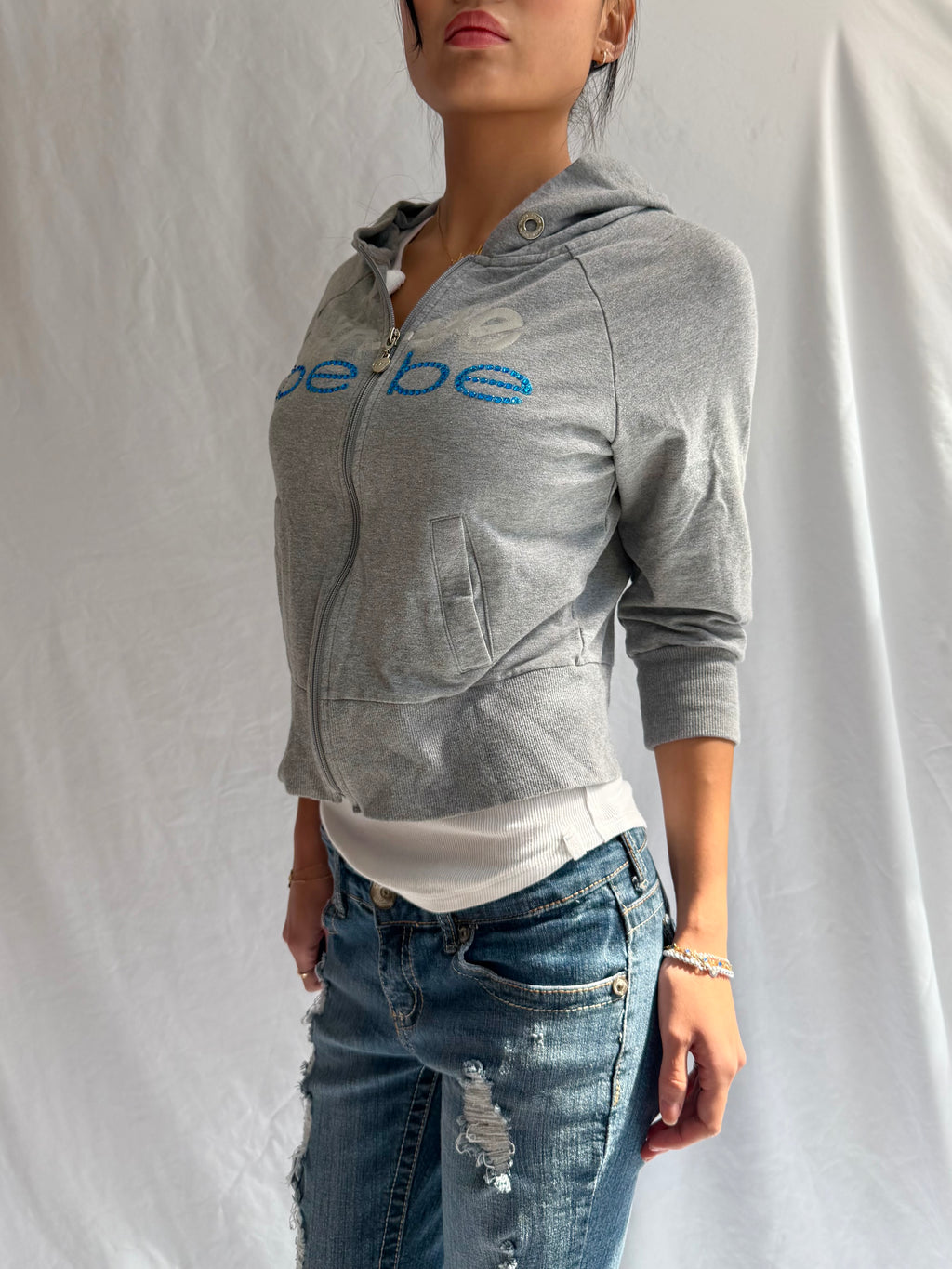 Vintage Bebe zip up hoodie jacket