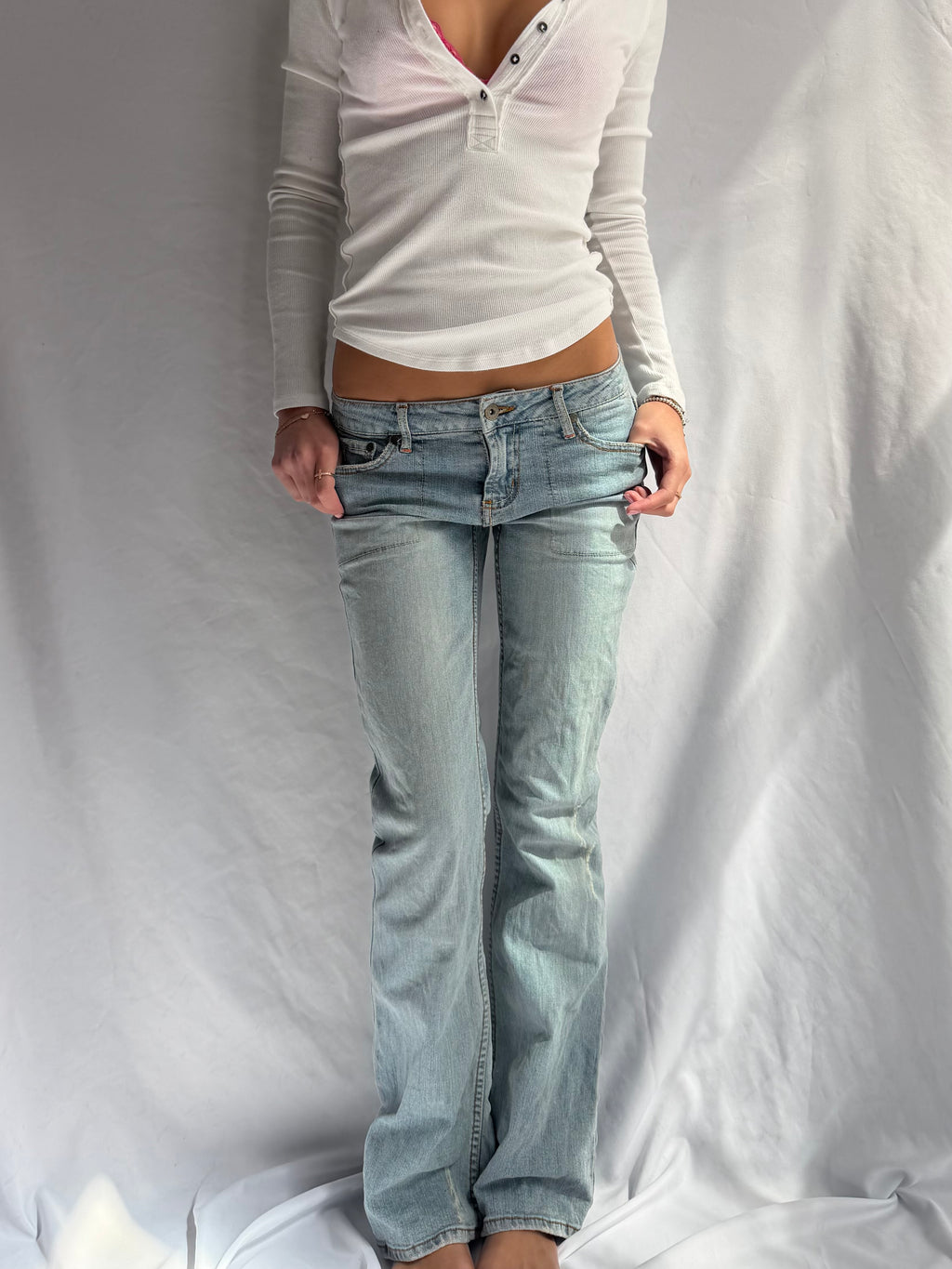 Vintage low rise flare jeans