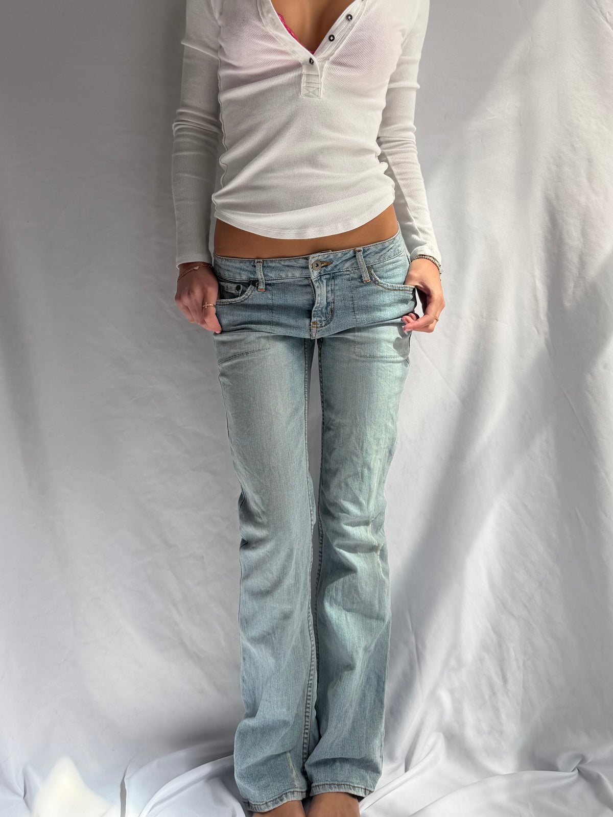 Vintage low rise flare jeans