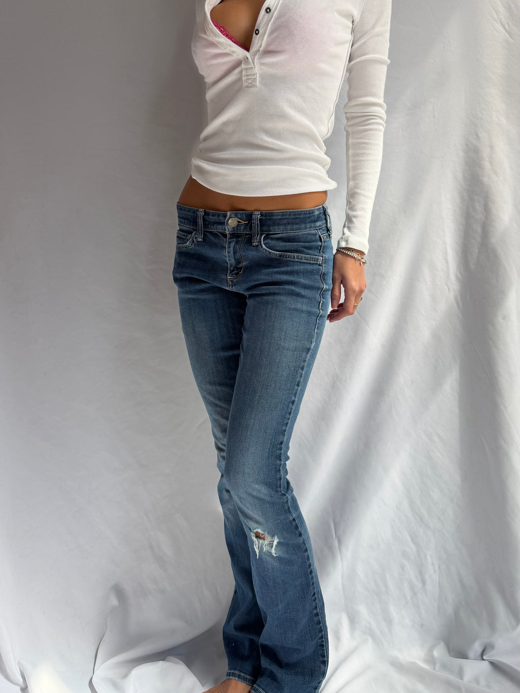 Vintage low rise flare jeans