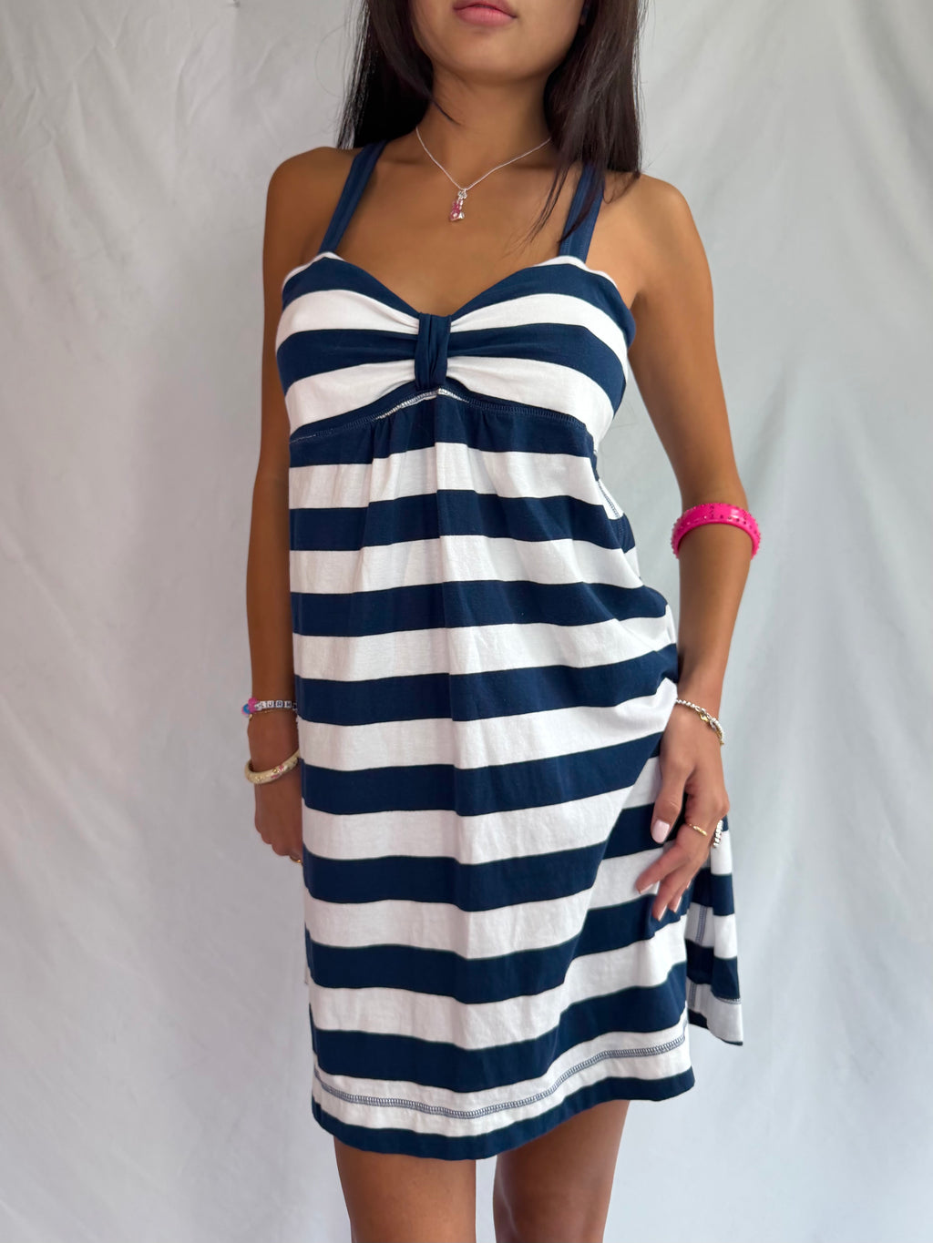 Vintage Victoria Secret navy stripe dress
