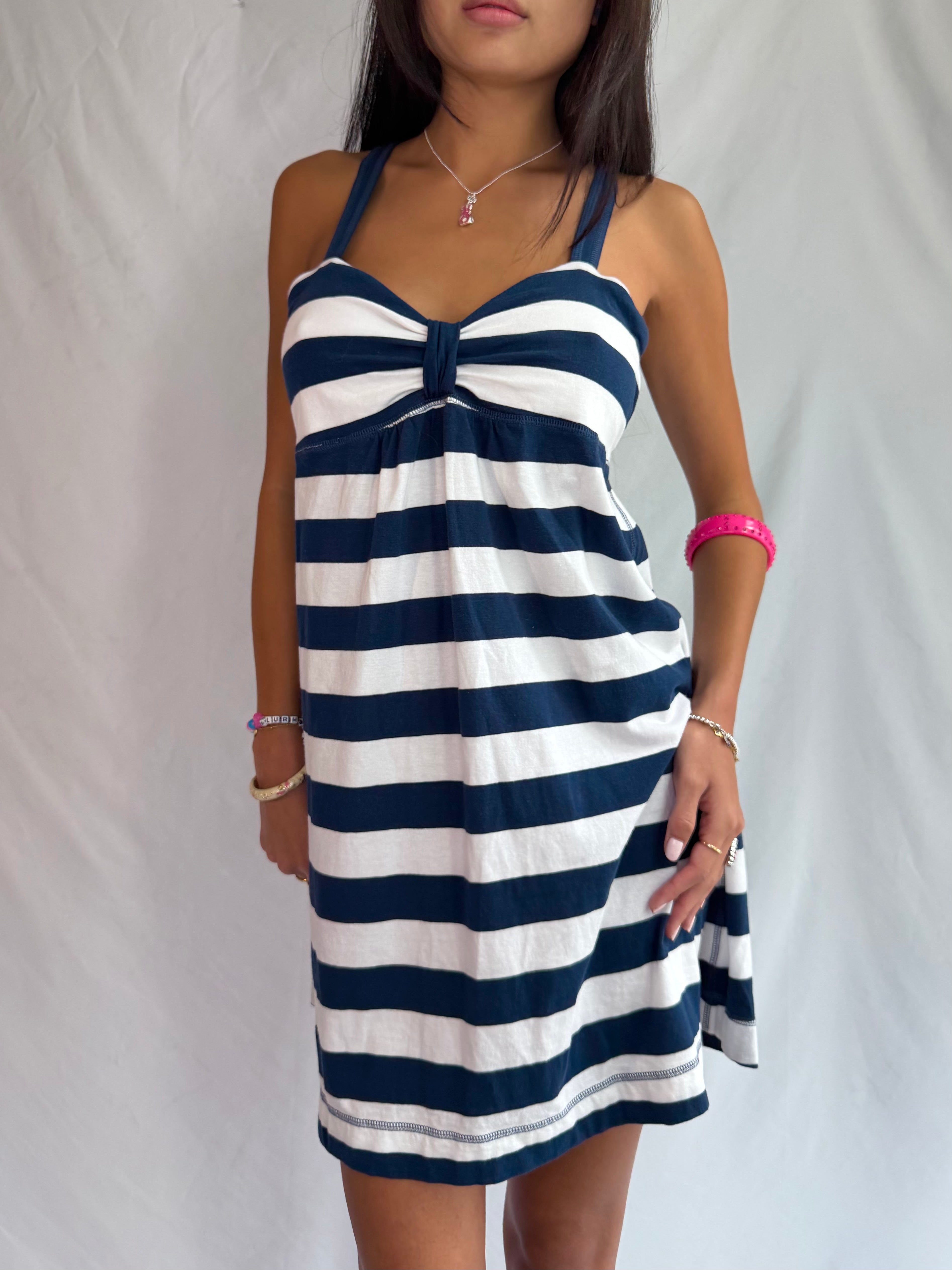 Vintage Victoria Secret navy stripe dress