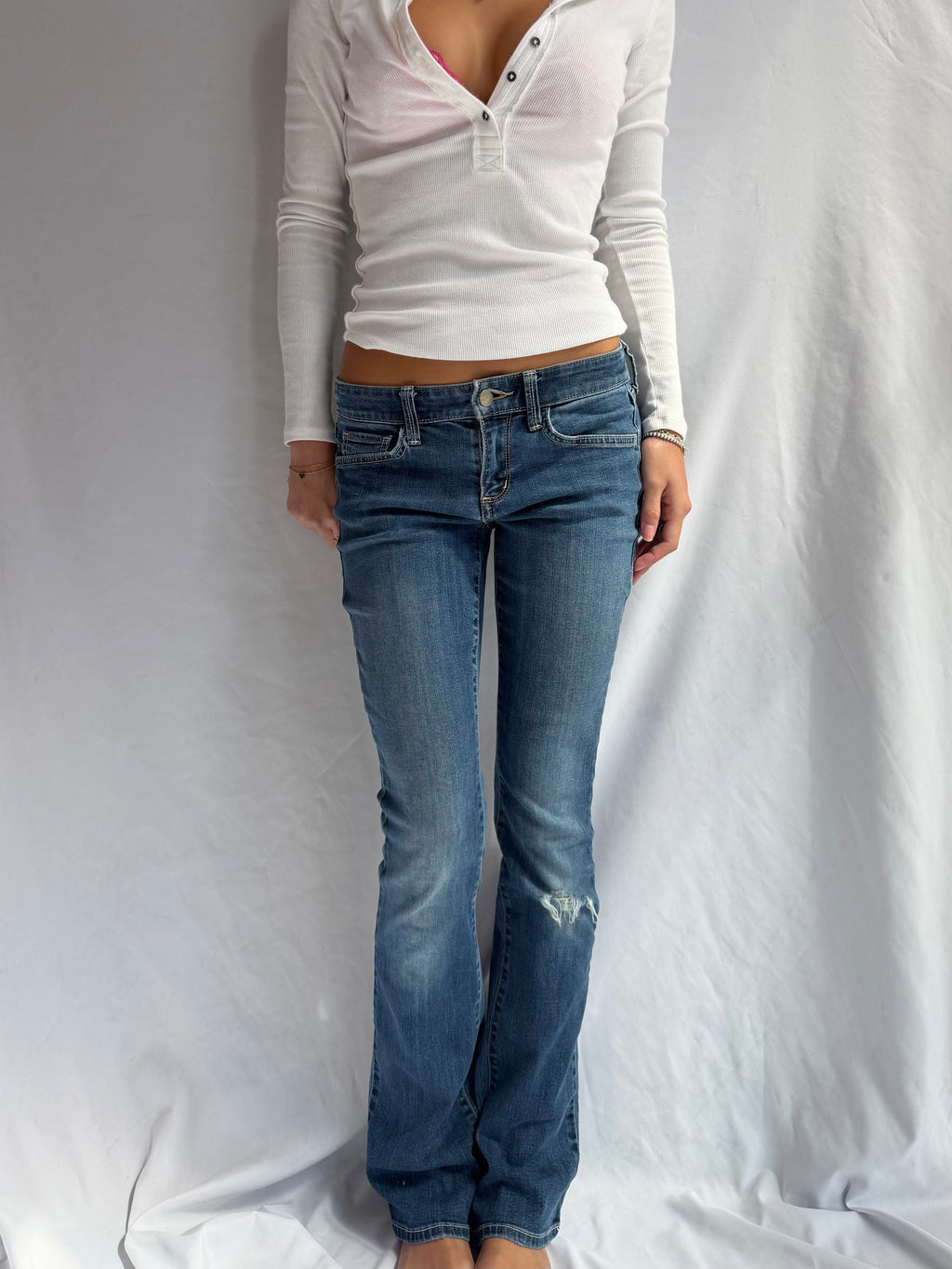 Vintage low rise flare jeans