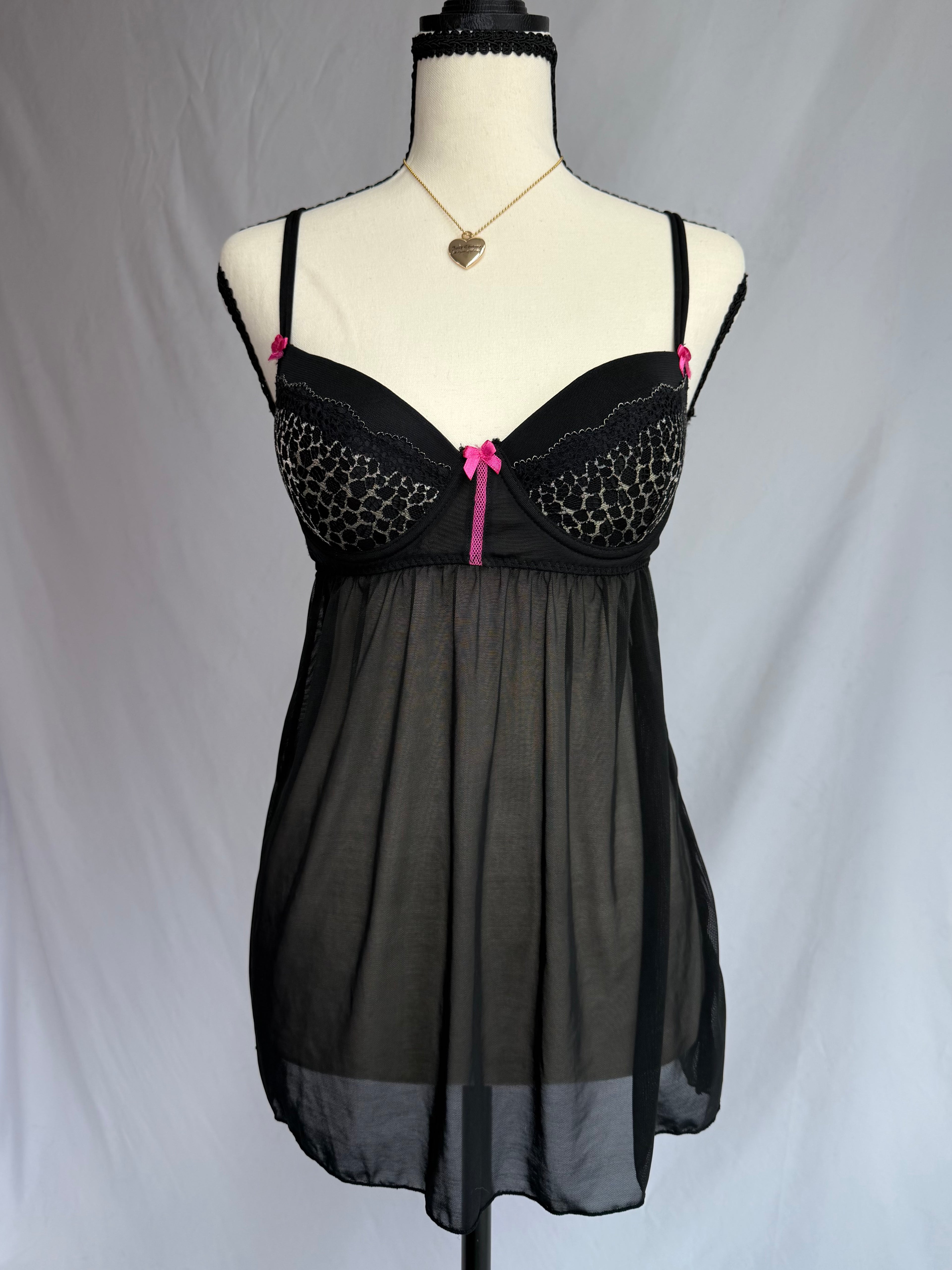 vintage cheetah print babydoll dress ⊹ ࣪ ˖