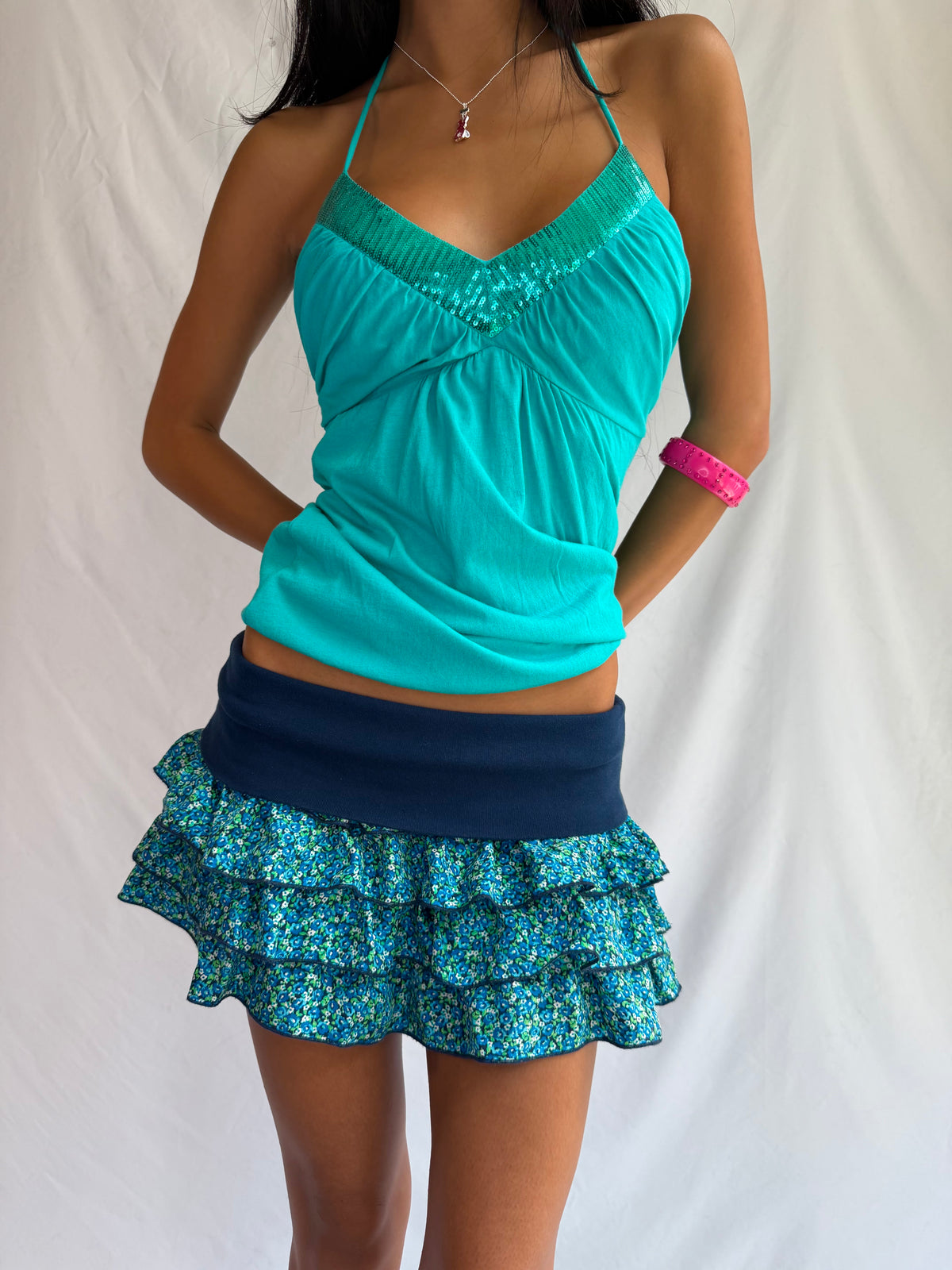 Vintage Victoria Secret floral mini skirt