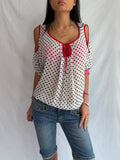 vintage sheer polka dot top⊹ ࣪ ˖ ໒꒱