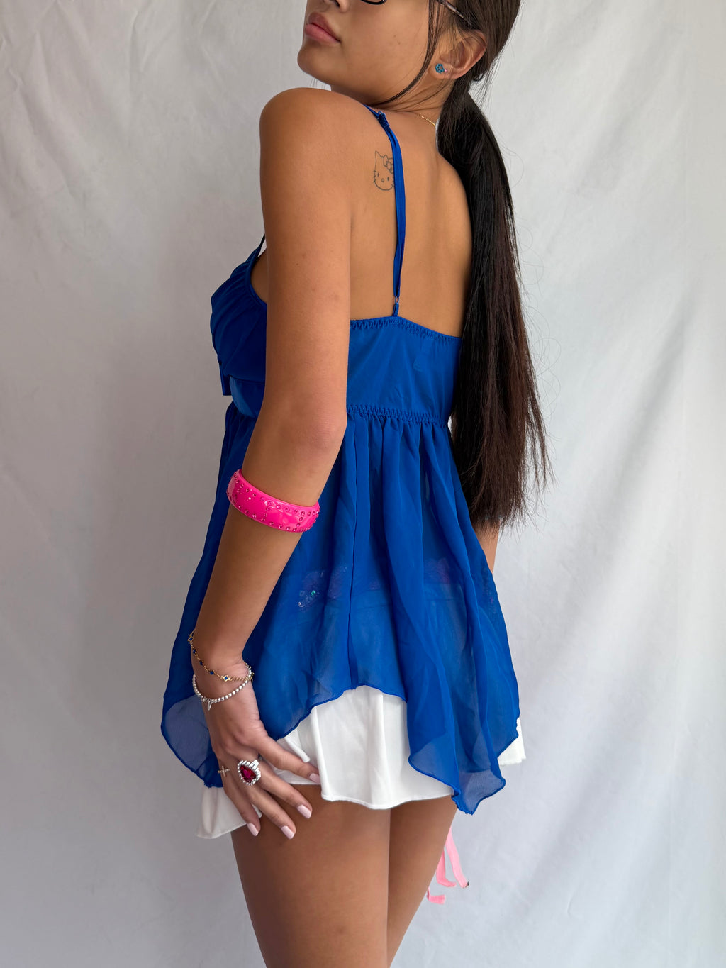 Vintage royal blue babydoll cami